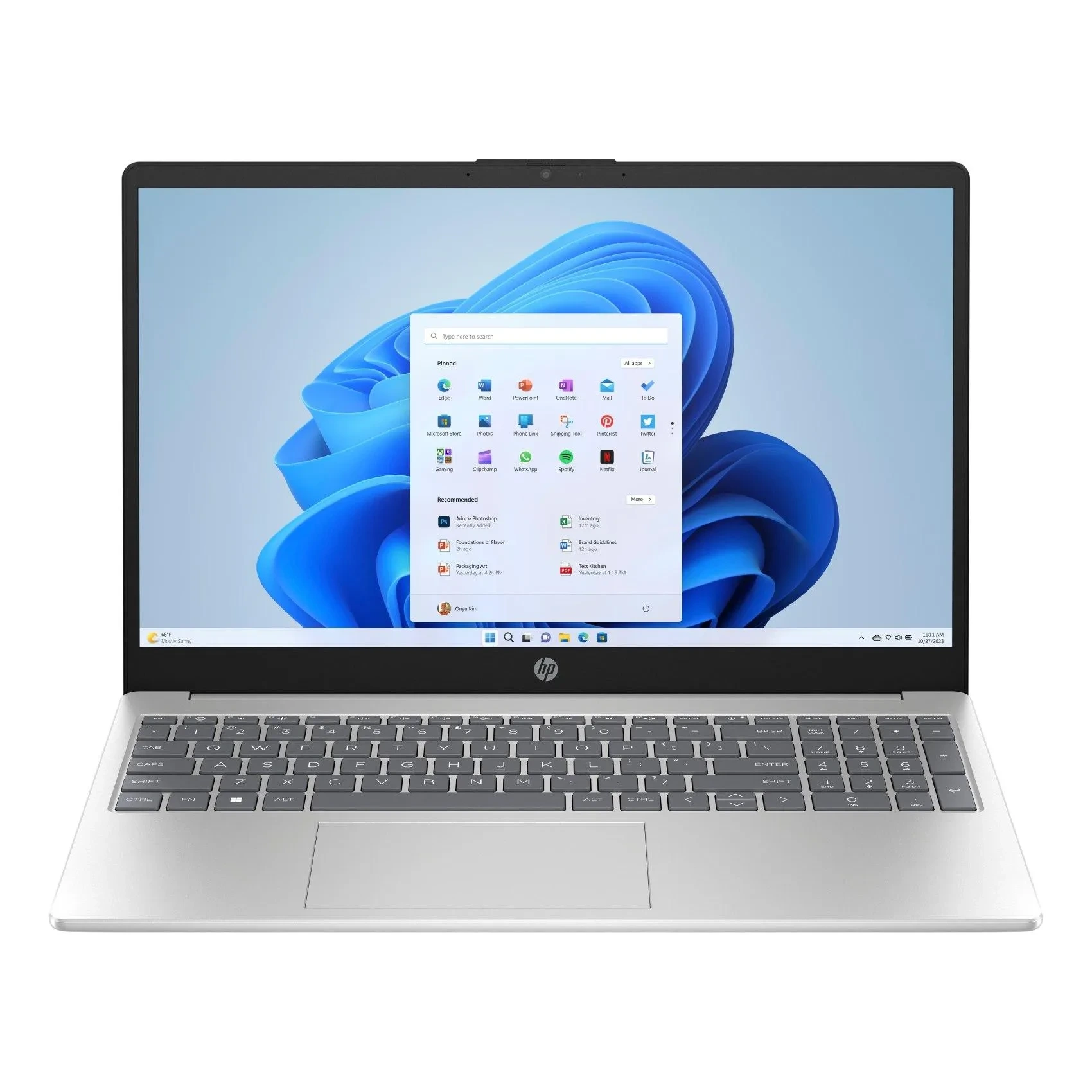 Hp Laptop With 15.6-inch Display Amd Ryzen 5 Processor 16GB Ram 512GB Ssd Amd Radeon Graphic Card Natural Silver 15fc0050