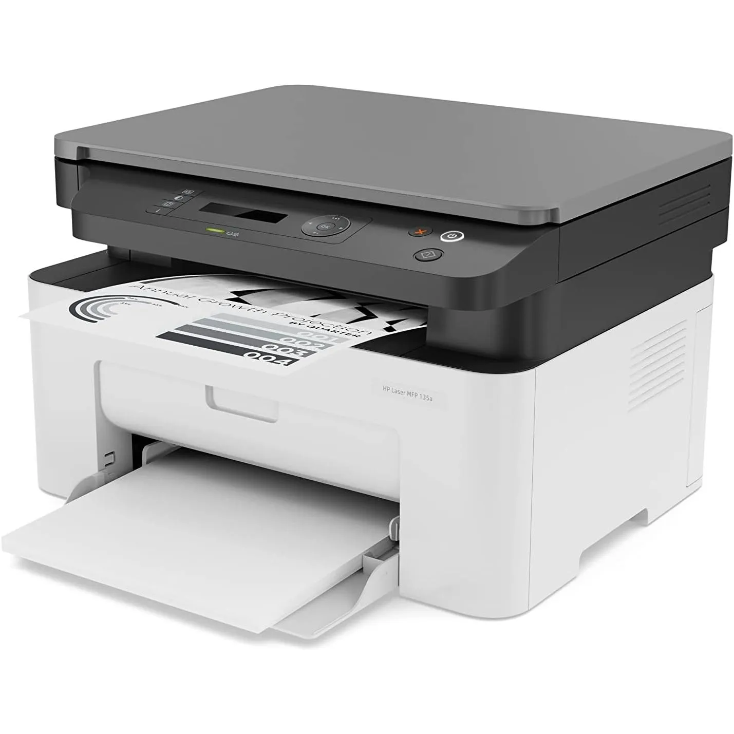 Hp Laser Mfp 135w Print, Copy, Scan Up To 20 Page Per Minute White 4zb83a