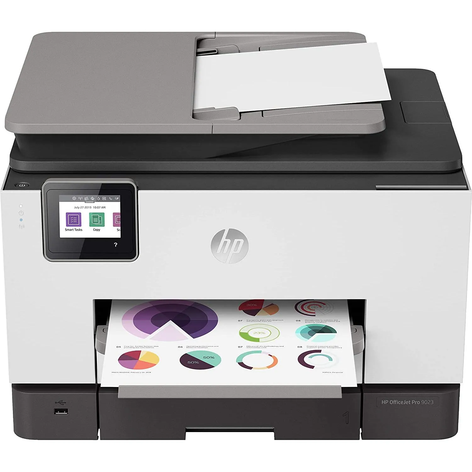Hp Officejet Pro 9023 All-in-one Printer, Print, Copy, Scan, Fax, White 1mr70b