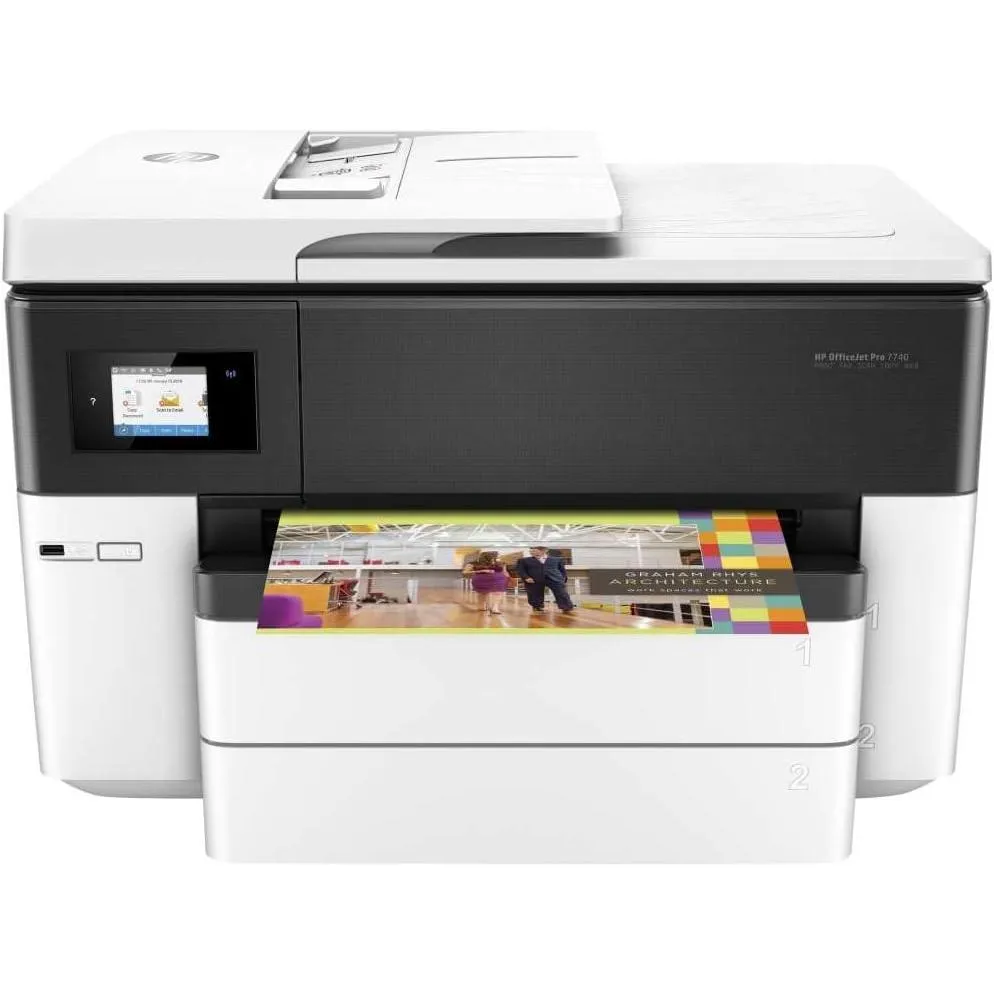 Hp Officejet Pro Wide Format All-in-one Printer White 7740
