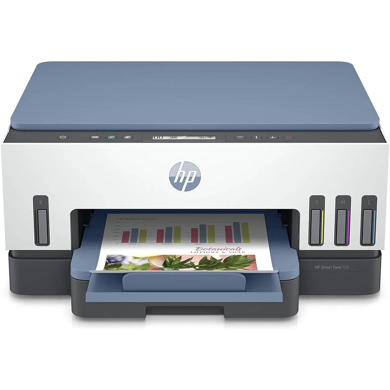 Hp Smart Tank 725 All-in-one Printer Wireless Print Up To 18000 Black Or 8000 Color Pages White-blue 28b51a