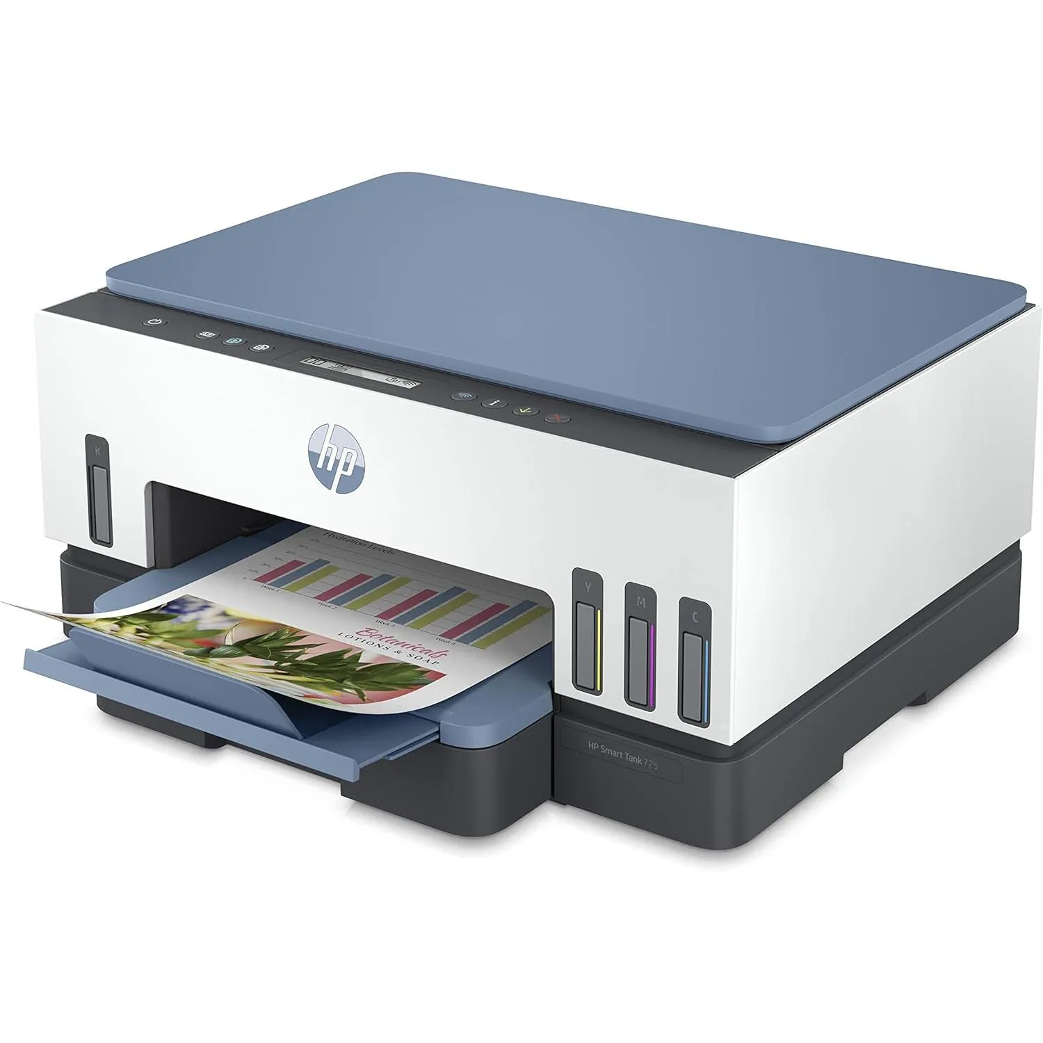 Hp Smart Tank 725 All-in-one Printer Wireless Print Up To 18000 Black Or 8000 Color Pages White-blue 28b51a