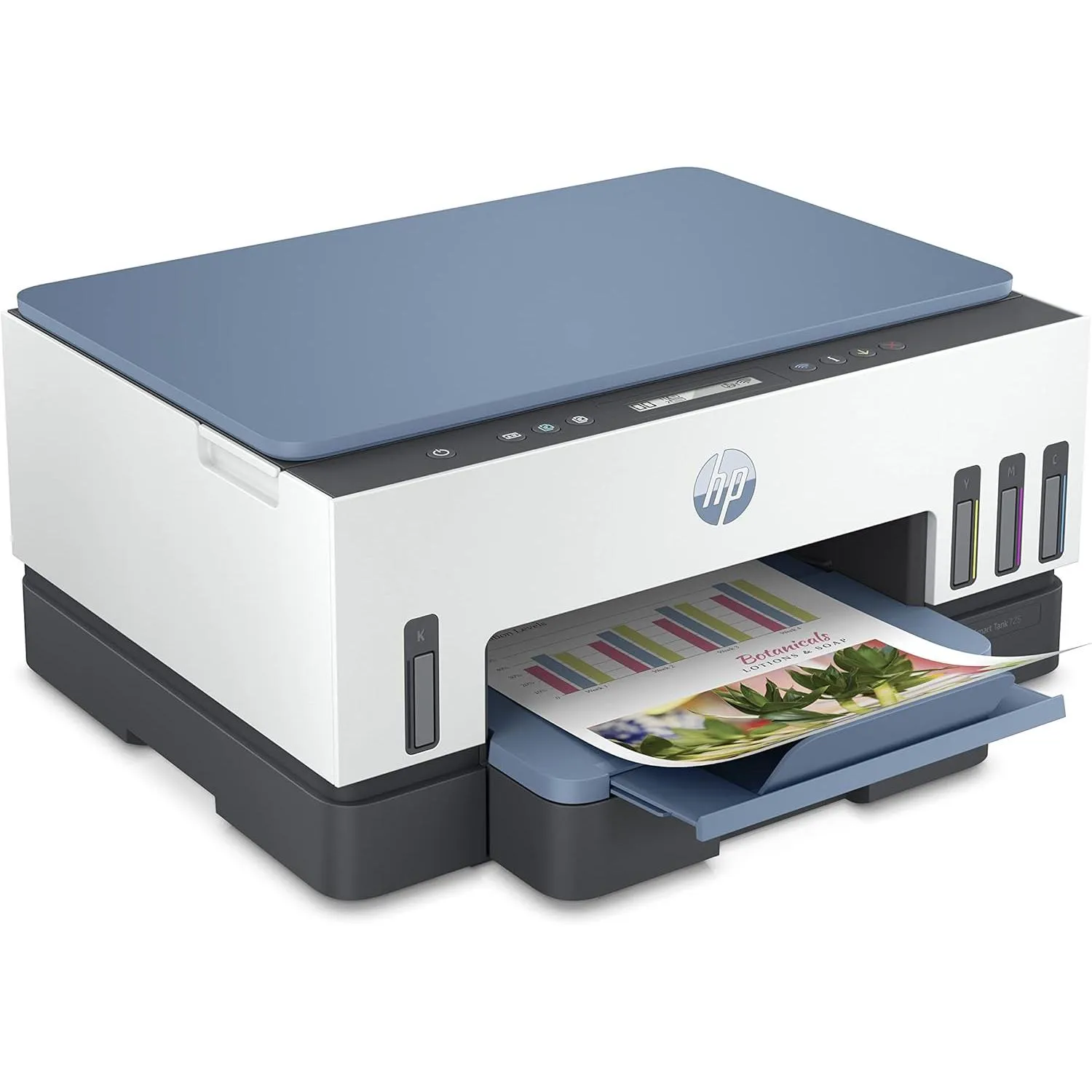 Hp Smart Tank 725 All-in-one Printer Wireless Print Up To 18000 Black Or 8000 Color Pages White-blue 28b51a