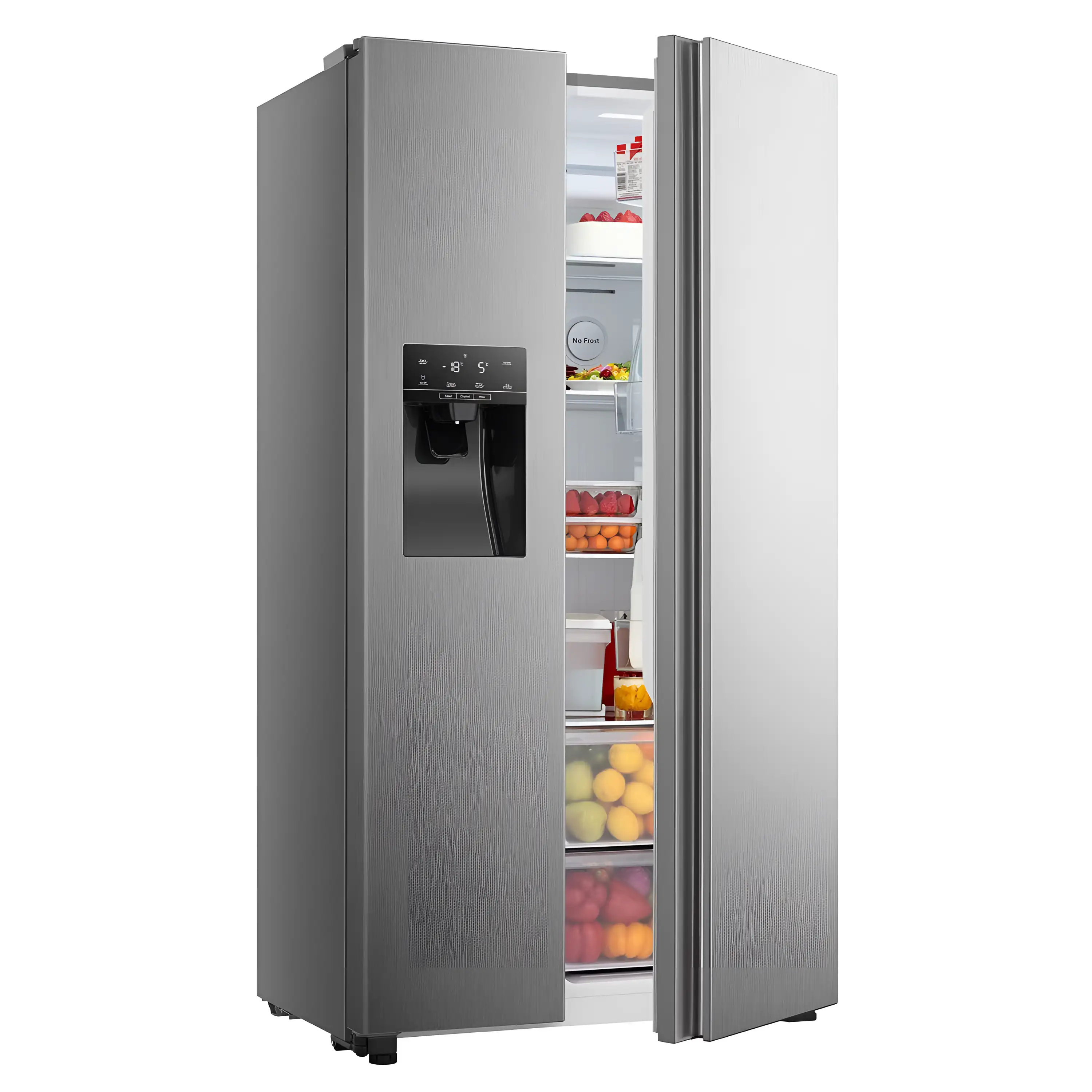 Hoover 508Ltr Side By Side Refrigerator With Water Dispenser, Silver_Hsb-H508-Ws