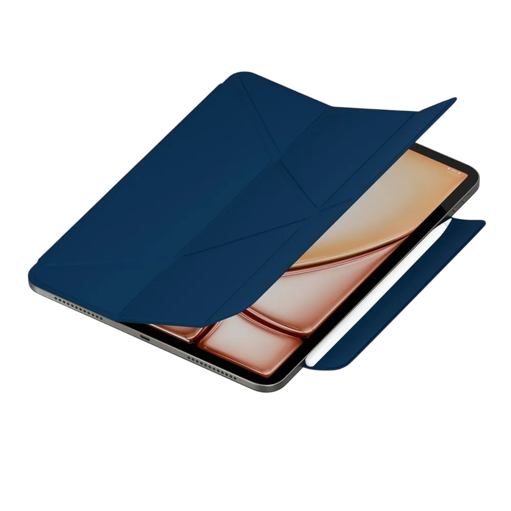 Hyphen Morph Smart Origami Folio Case For Ipad 11-inch Air M2 2024 Navy Blue Hic-onb11a4084