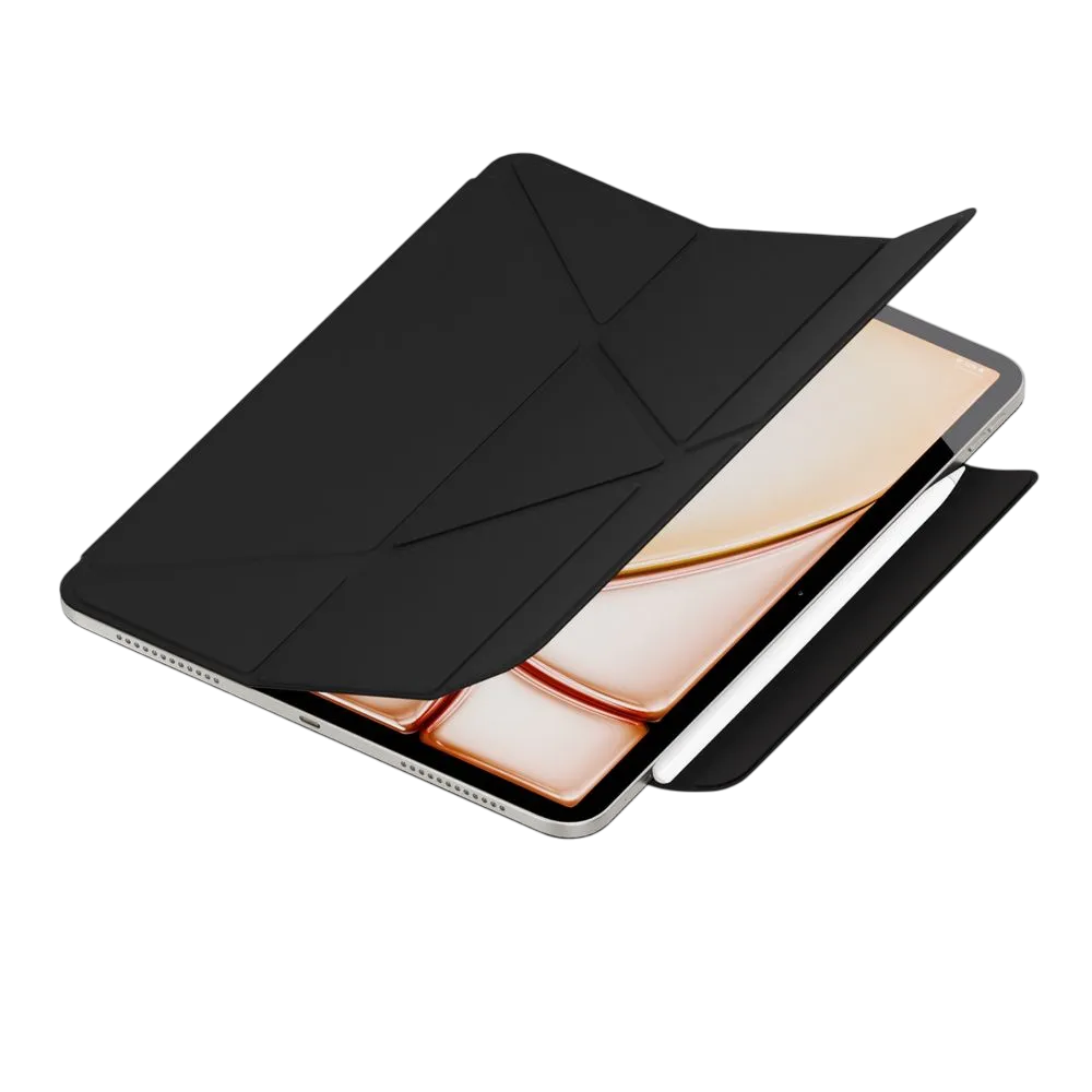 Hyphen Morph Smart Origami Folio Case For Ipad 13-inch Air M2 2024 Black Hic-obk13a2042