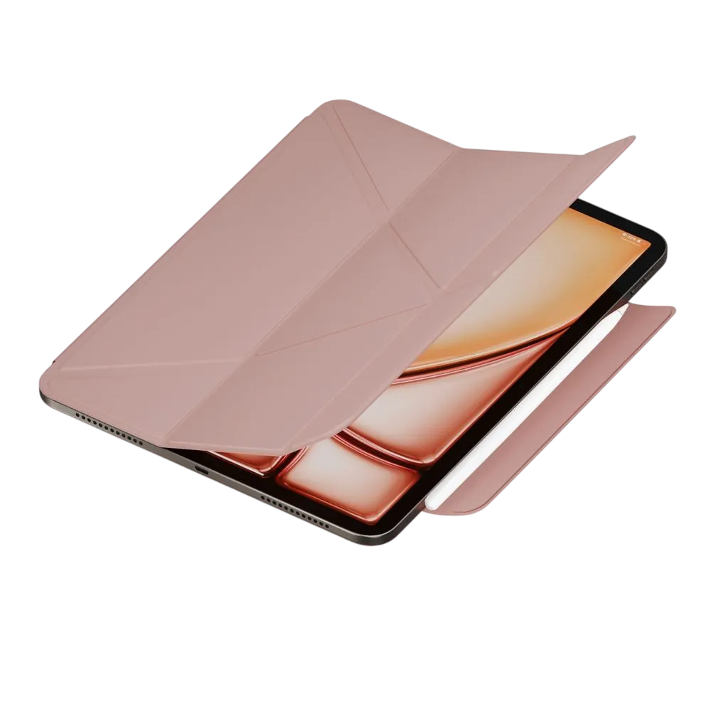 Hyphen Morph Smart Origami Folio Case For Ipad 13-inch Air M2 2024 Pink Hic-opk13a2059