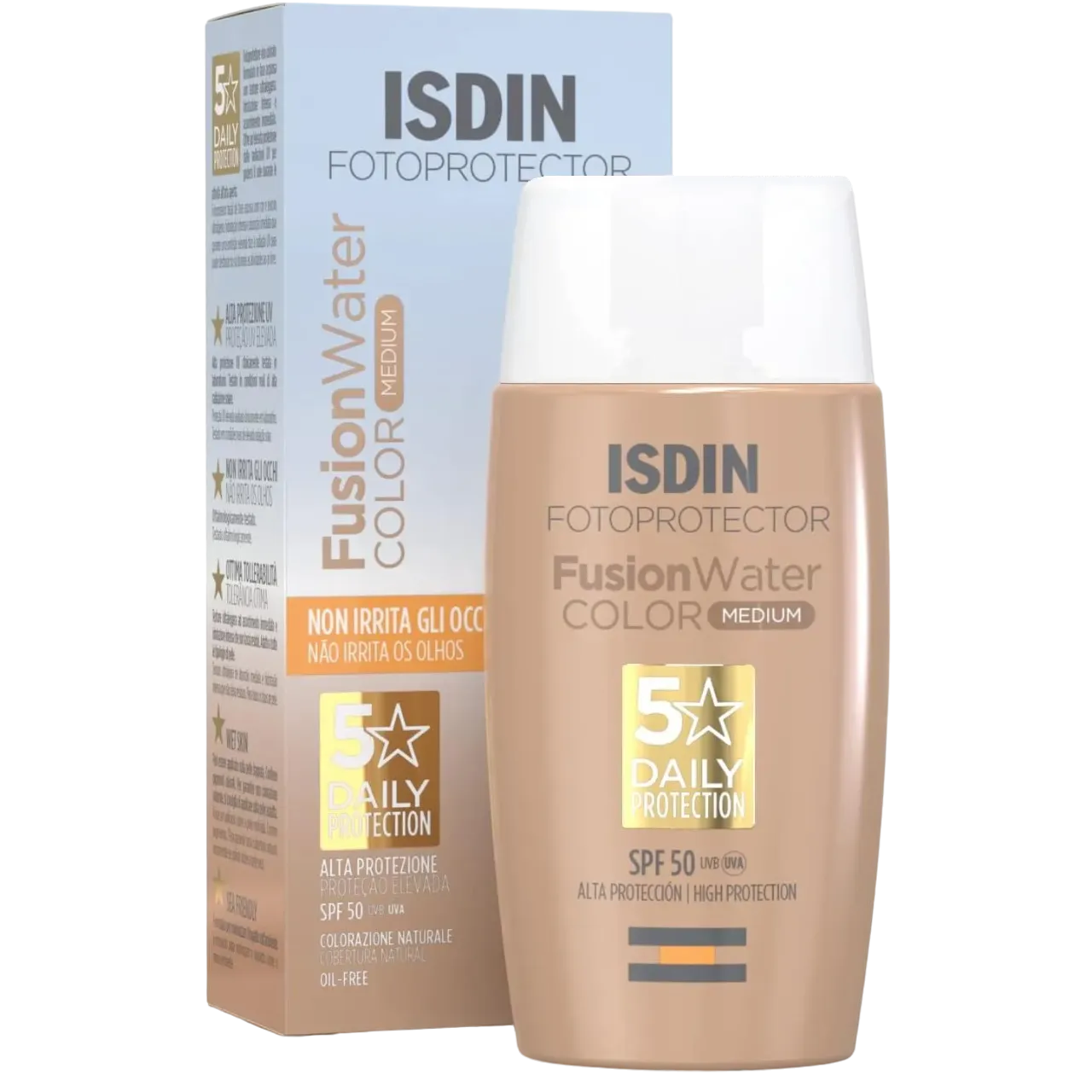 Isdin Fusion Water Fotoprotector Color Medium Spf 50+ 50 Ml
