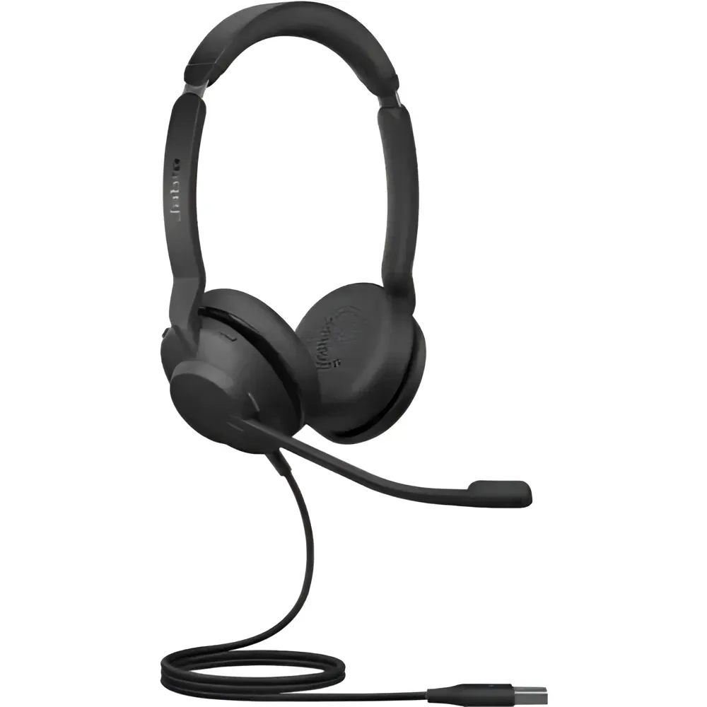 JABRA Evolve2 30 Se Ms Wired Stereo Headset, Dual Speaker Stereo Design, 28mm Drivers, Noise Isolation For Clearer Speech, Usb Type-a