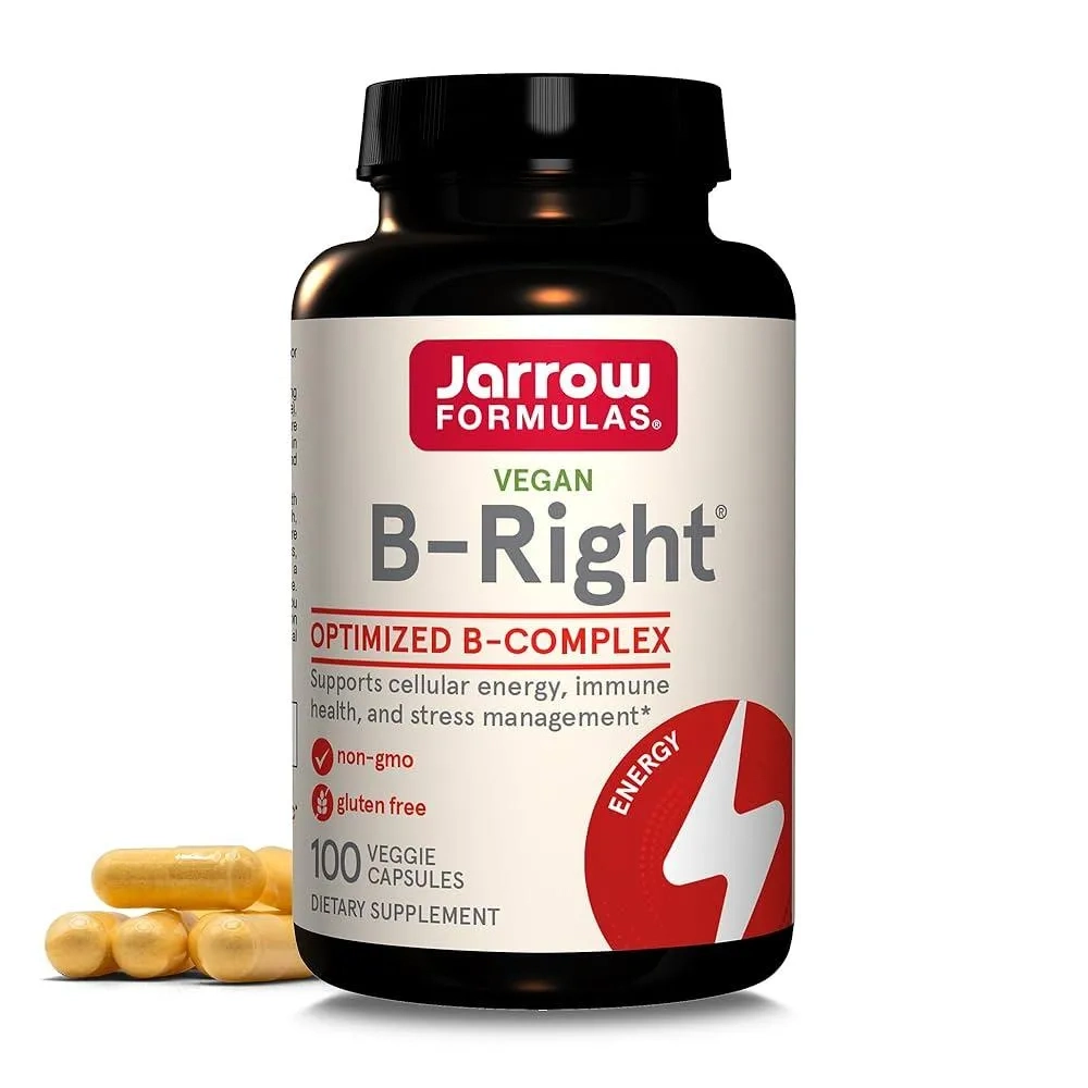 Jarrow Formulas B-right Optimized Vitamin B Complex Capsules, Pack Of 100's