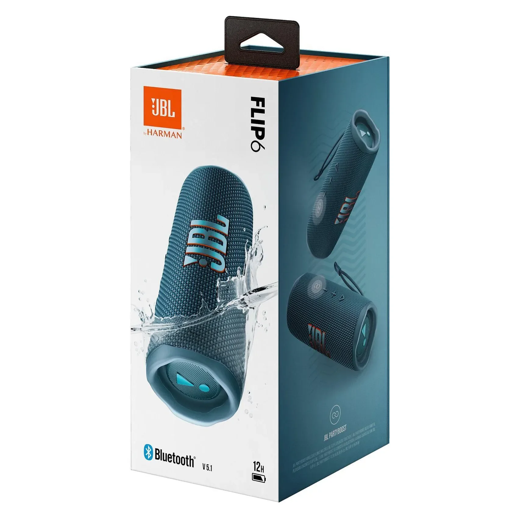 JBL Flip 6 Ip67 Portable Bluetooth Speaker Waterproof With Powerful Sound And Deep Bass Blue