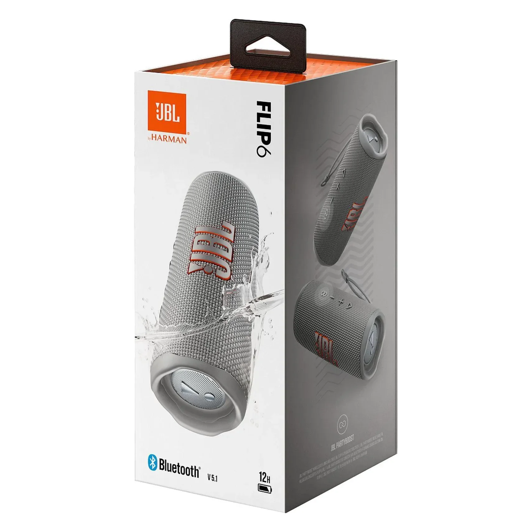 JBL Flip 6 Ip67 Portable Bluetooth Speaker Waterproof With Powerful Sound And Deep Bass Grey
