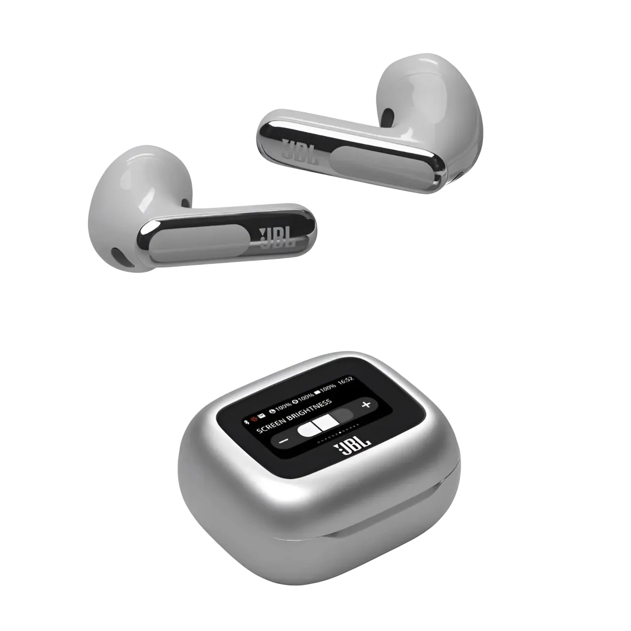JBL Live Flex 3 True Wireless Noise Cancelling Earbuds, Silver, JBLliveflex3sil