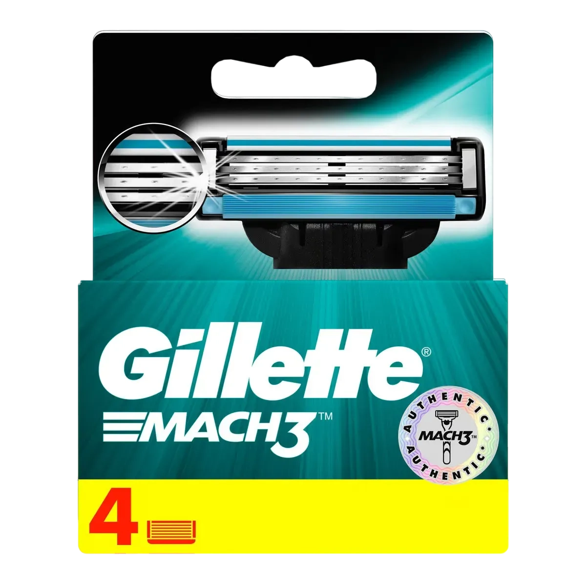 Gillette Mach3 Razor Blades 4 Count