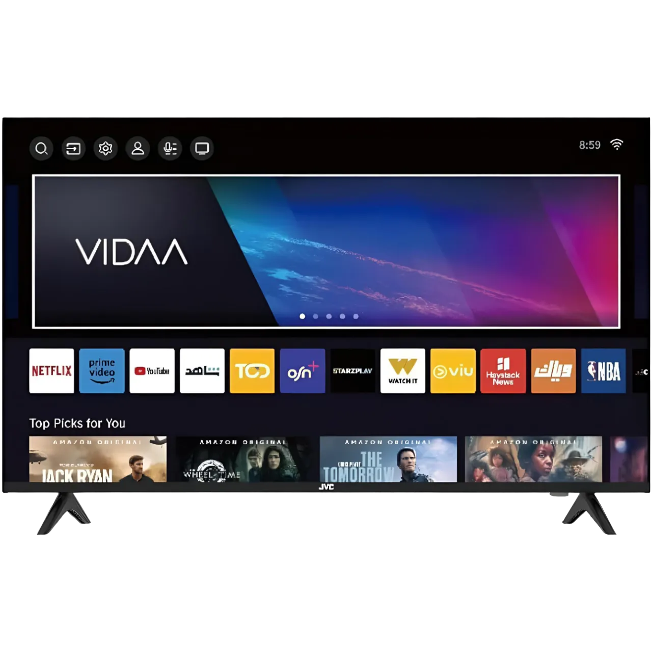 Jvc 55 Inch Edgeless 4k Uhd Smart Tv 2024 Lt-55n775v