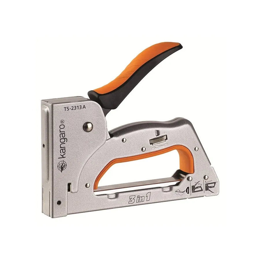 Kangaro Heavy Duty Stapler Silver/black/orange