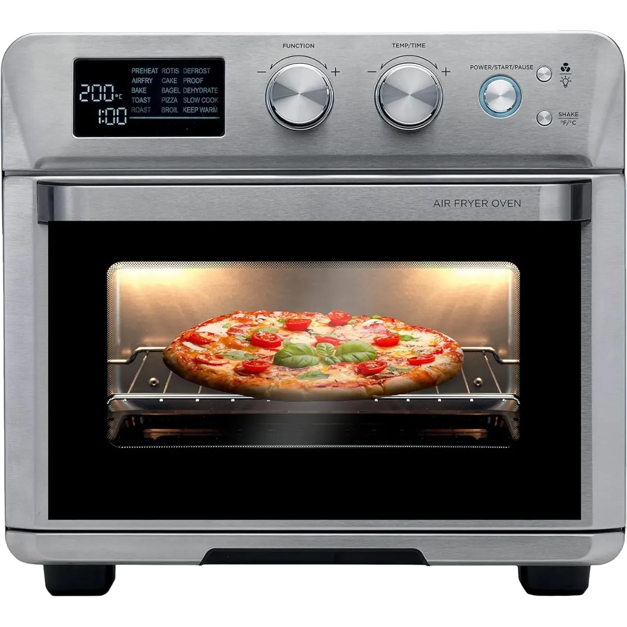 Kenwood 2 In 1 Toaster Oven Air Fryer 25L Silver Moa26.600Ss