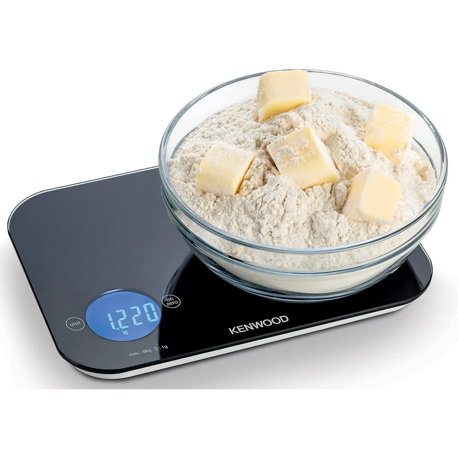 Kenwood Digital Kitchen Scale 5G-8Kg Auto Shut-Off Black Wep50.000Bk