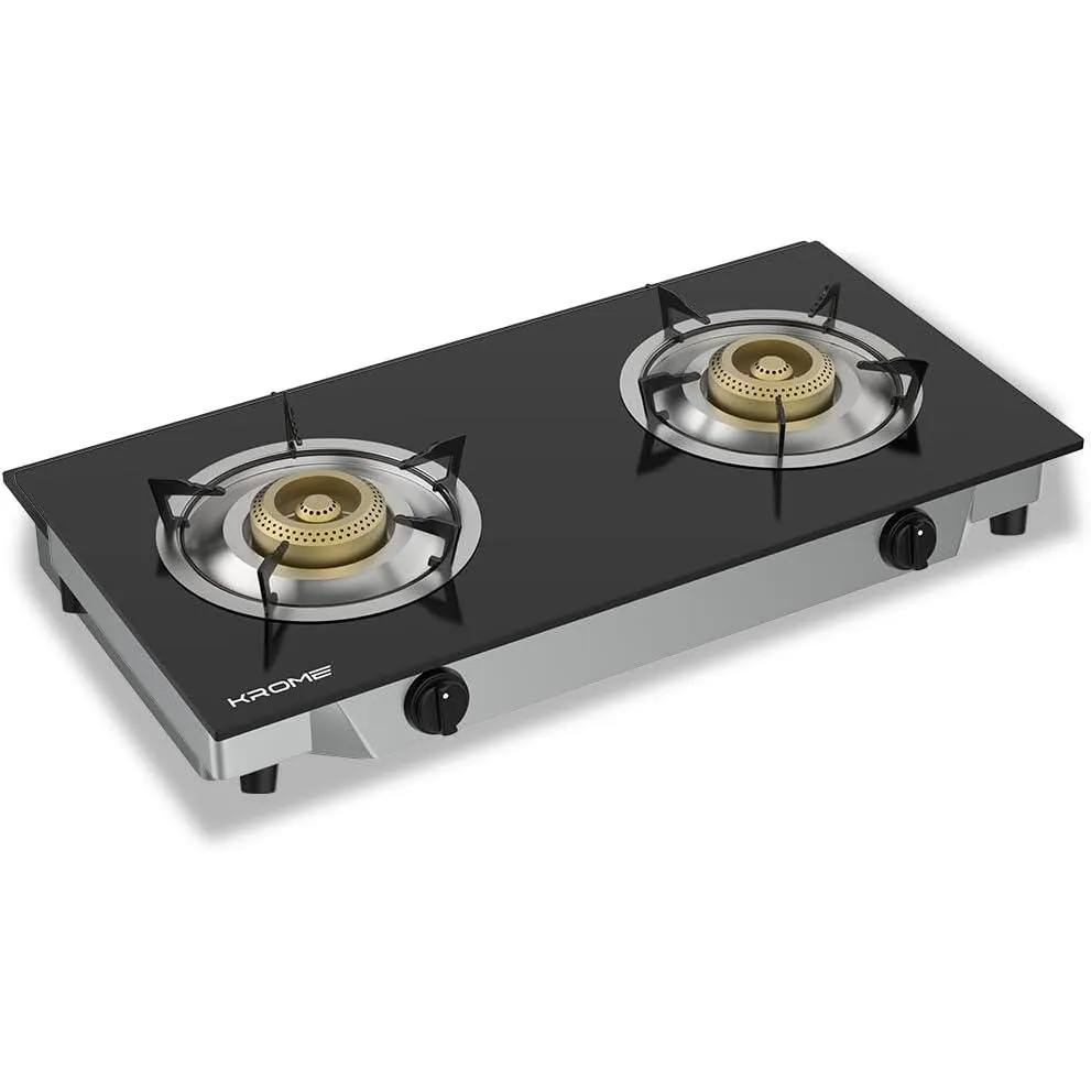 Krome Gas Burner Stainless Steel, 2 Burner - Kr-Ggfc2070