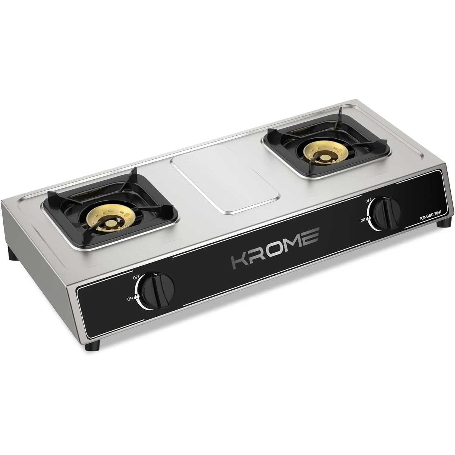 Krome Gas Burner Stainless Steel, 2 Burner - Kr-Gsc2041