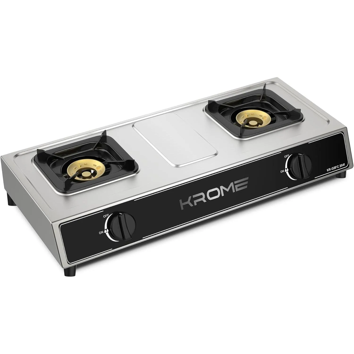 Krome Gas Burner Stainless Steel, 2 Burner - Kr-Gsfc2041