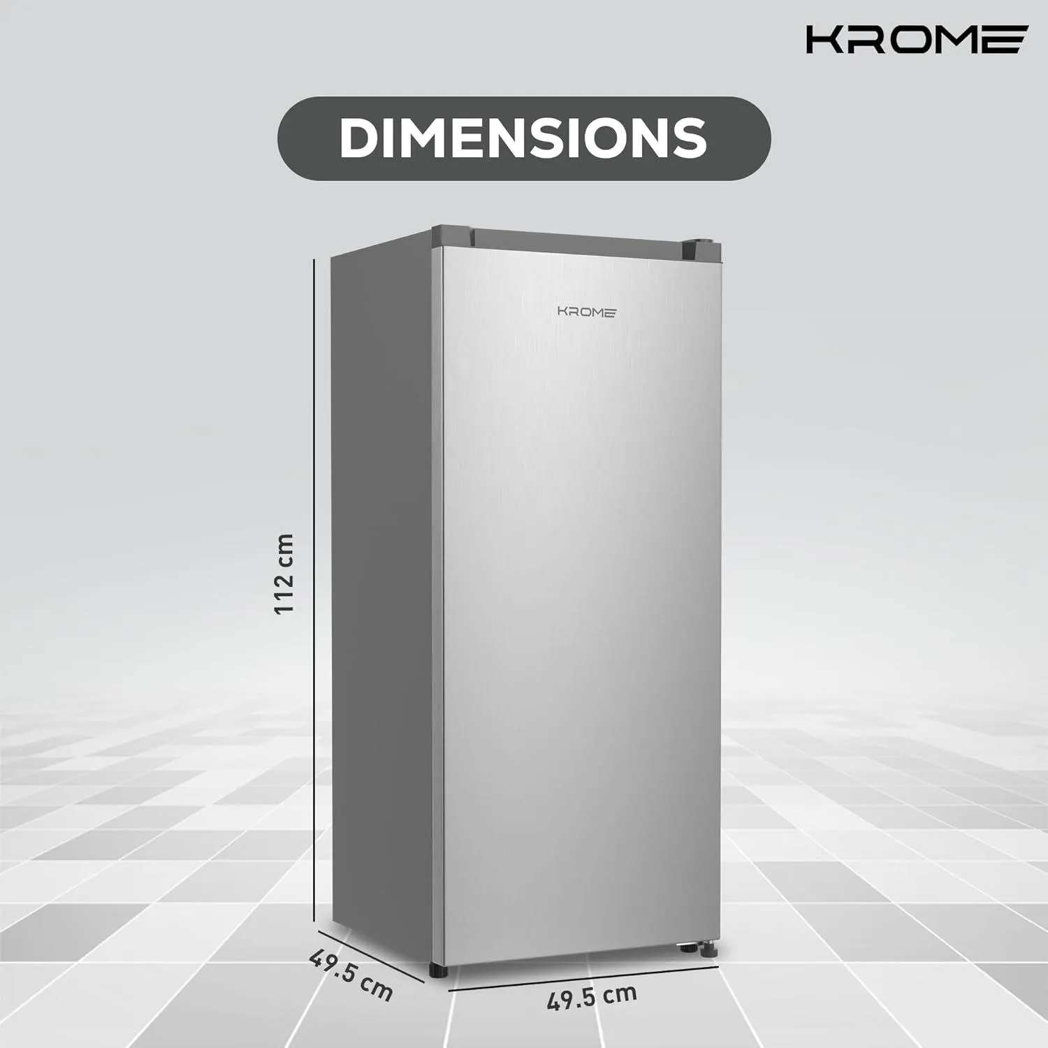 Krome Refrigerator, 220 Liters - Kr-Rdc220H