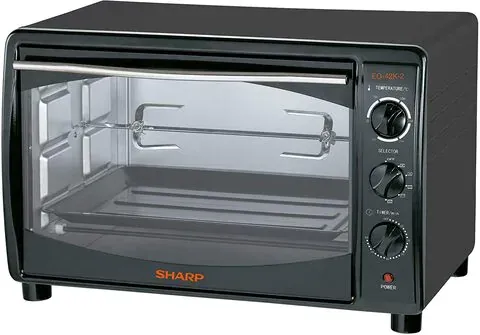 Sharp 42L 1800W Single Glass Electric Oven with Rotisserie & Convection, EO-42K-3, Black