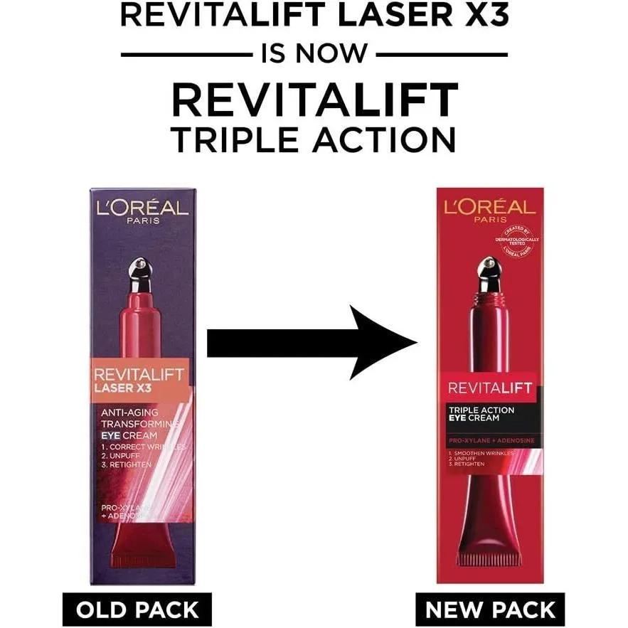 L'Oreal Paris Revitalift Laser X3 Transforming Eye Cream, 15Ml