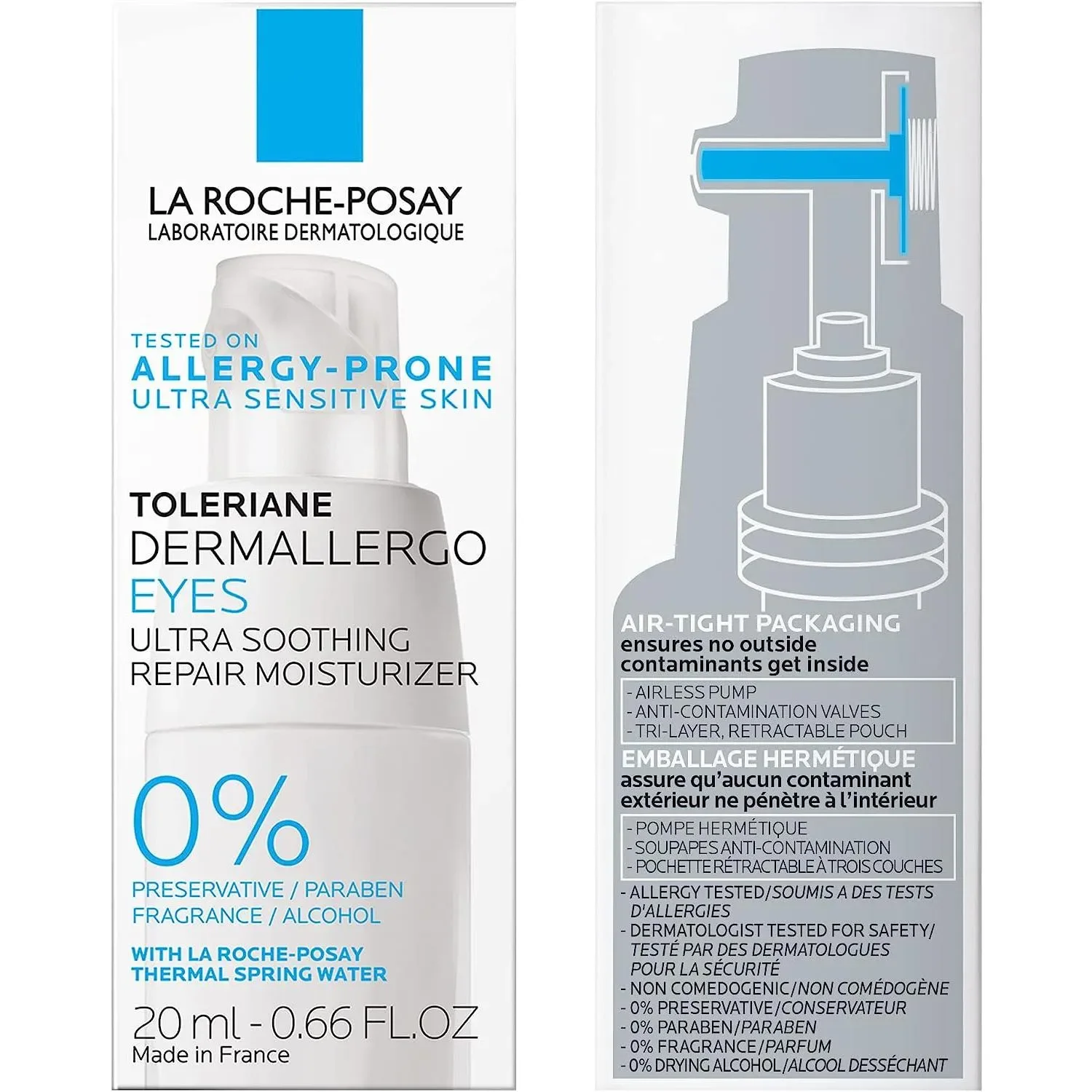 La Roche-Posay Toleriane Ultra Eye Cream, 20 Ml, 0.68 Fl Oz