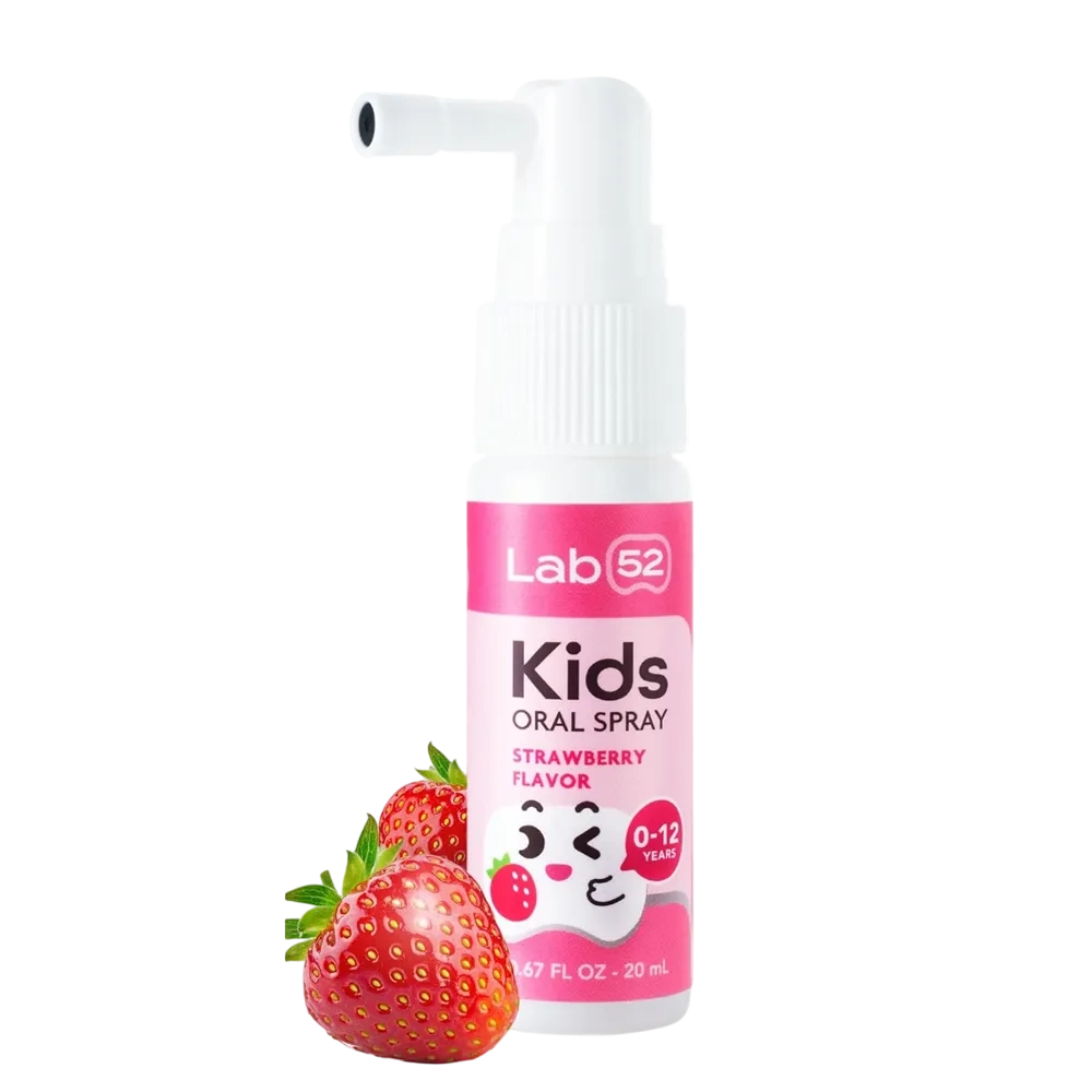 Lab 52 Kids Oral Spray, Toddler Toothpaste Helper For Cavity Repair And Fresh Breath, Xylitol Strawberry Flavor