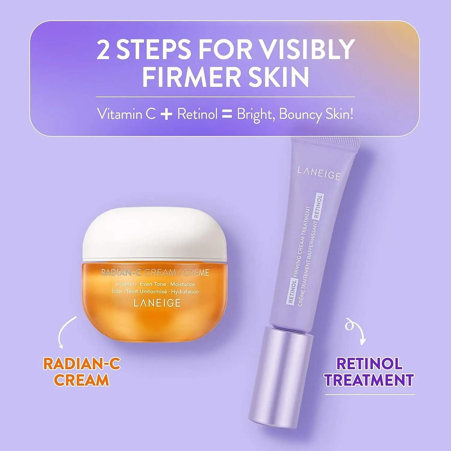 Laneige Retinol Firming Cream Treatment,Visibly Firm And Smooth The Look Of Fine Lines And Wrinkles.