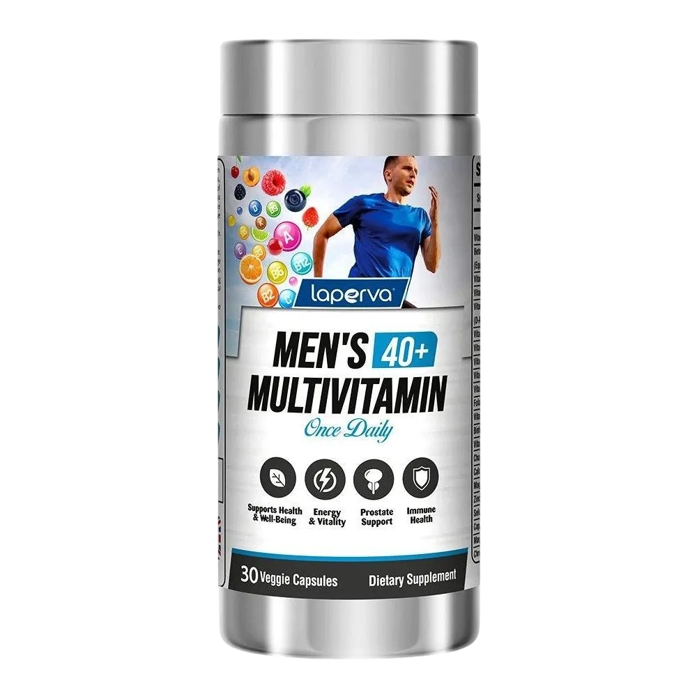 Laperva Men's 40+ Multivitamin, Supports Overall Health, Heart And Bone Health, 30 Veggie Capsules