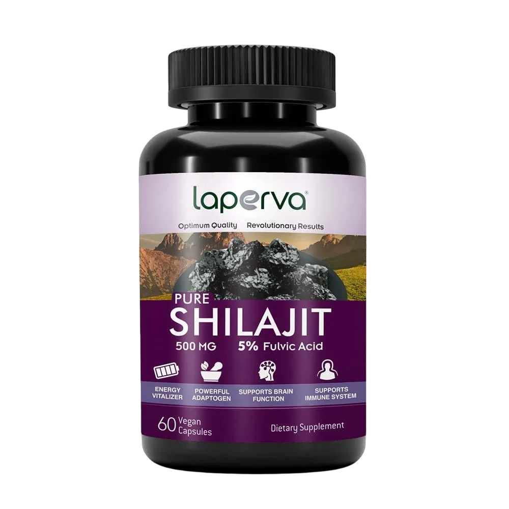 Laperva Pure Shilajit, 500 Mg 60 Veggie Capsules