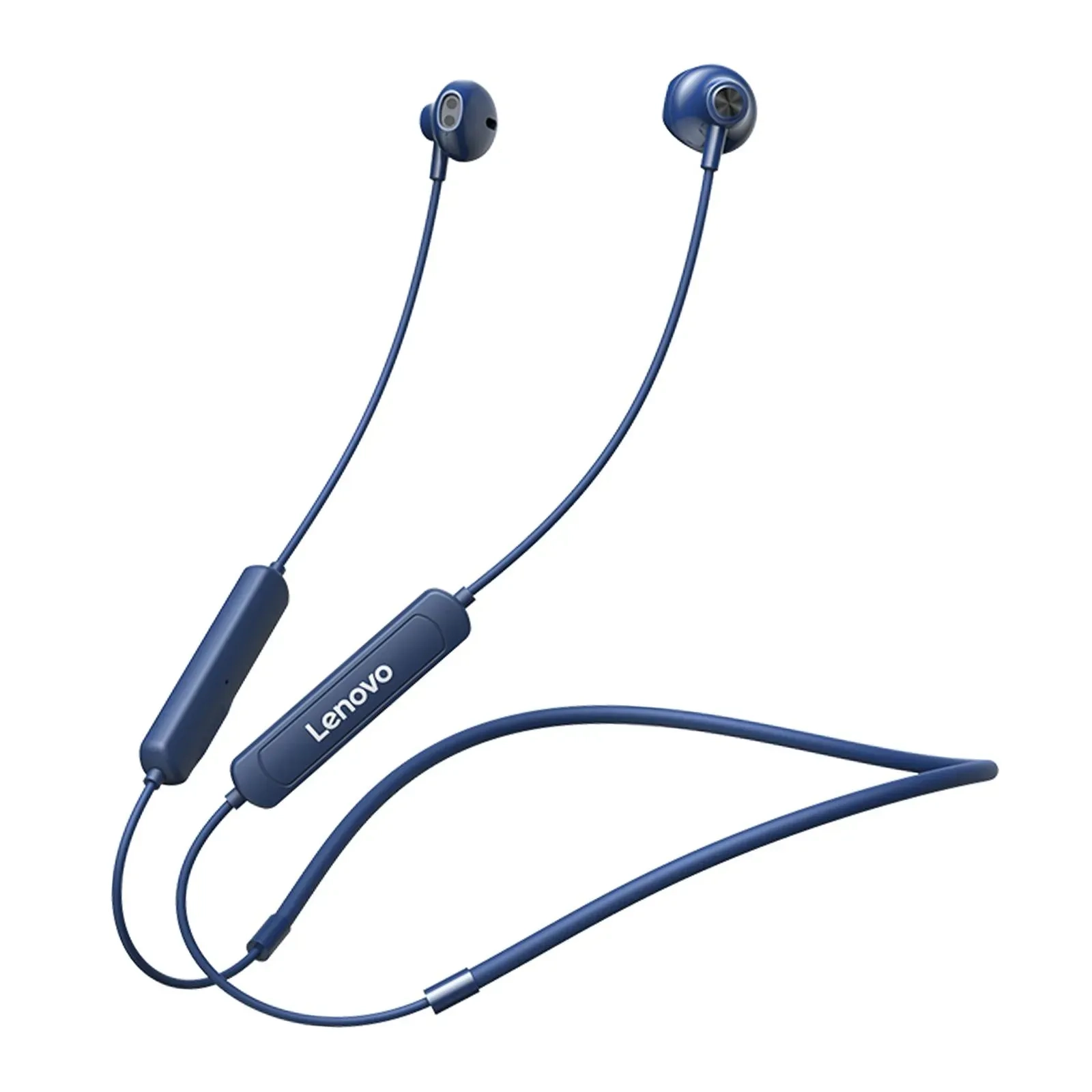 Lenovo Sh1 Wireless Earphone Bluetooth 5.0 Headset Ipx5 Waterproof Magnetic Neckband Earbuds Sport Headphones With Mic Blue