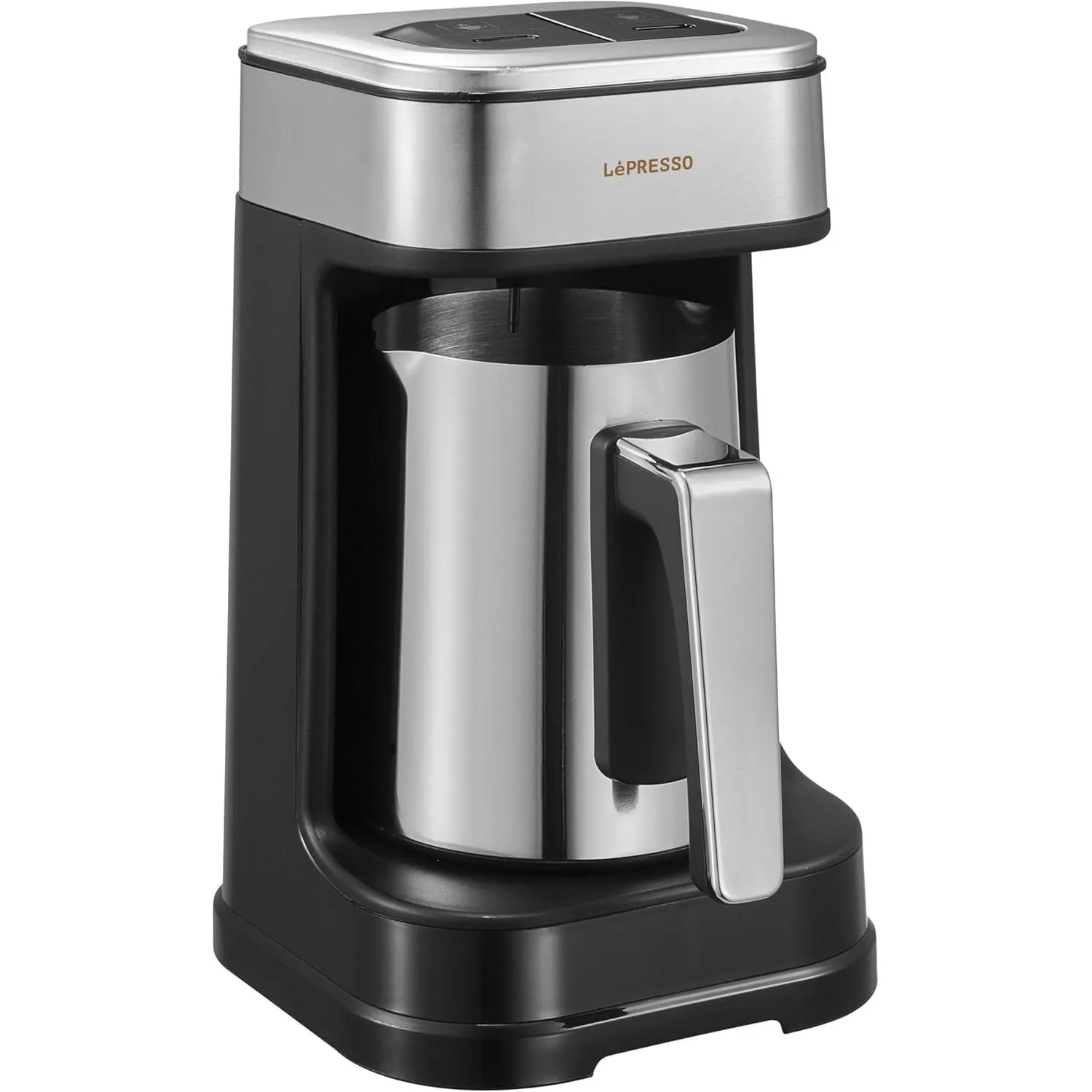 LePresso Coffee Maker 250ml Capacity Uk 3-pin Plug 700w Stainless Steel Black, Lpcffm0025