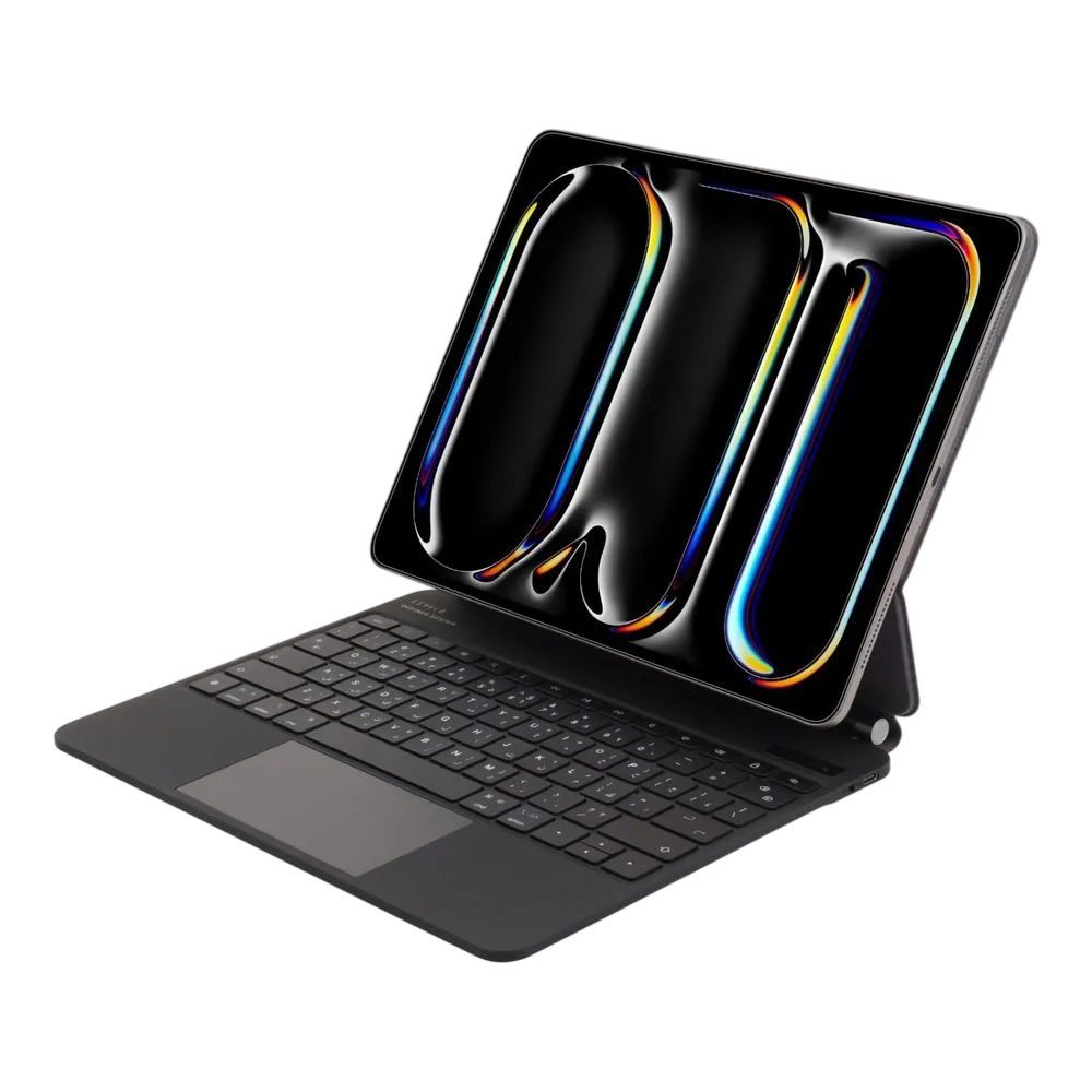 Levelo Aeroboard Saffiano Leather Wireless Keyboard For Ipad Pro 13-inch 2024 Black Lvlabkp13bk