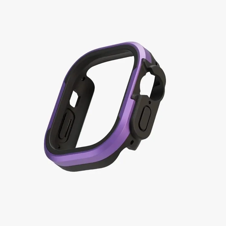 Levelo Amor Pro Case Soft Adjustable, Replacement, Crystal Designed, Matte Pc Bumper Compatible With Apple Watch Ultra 49mm, Pruple