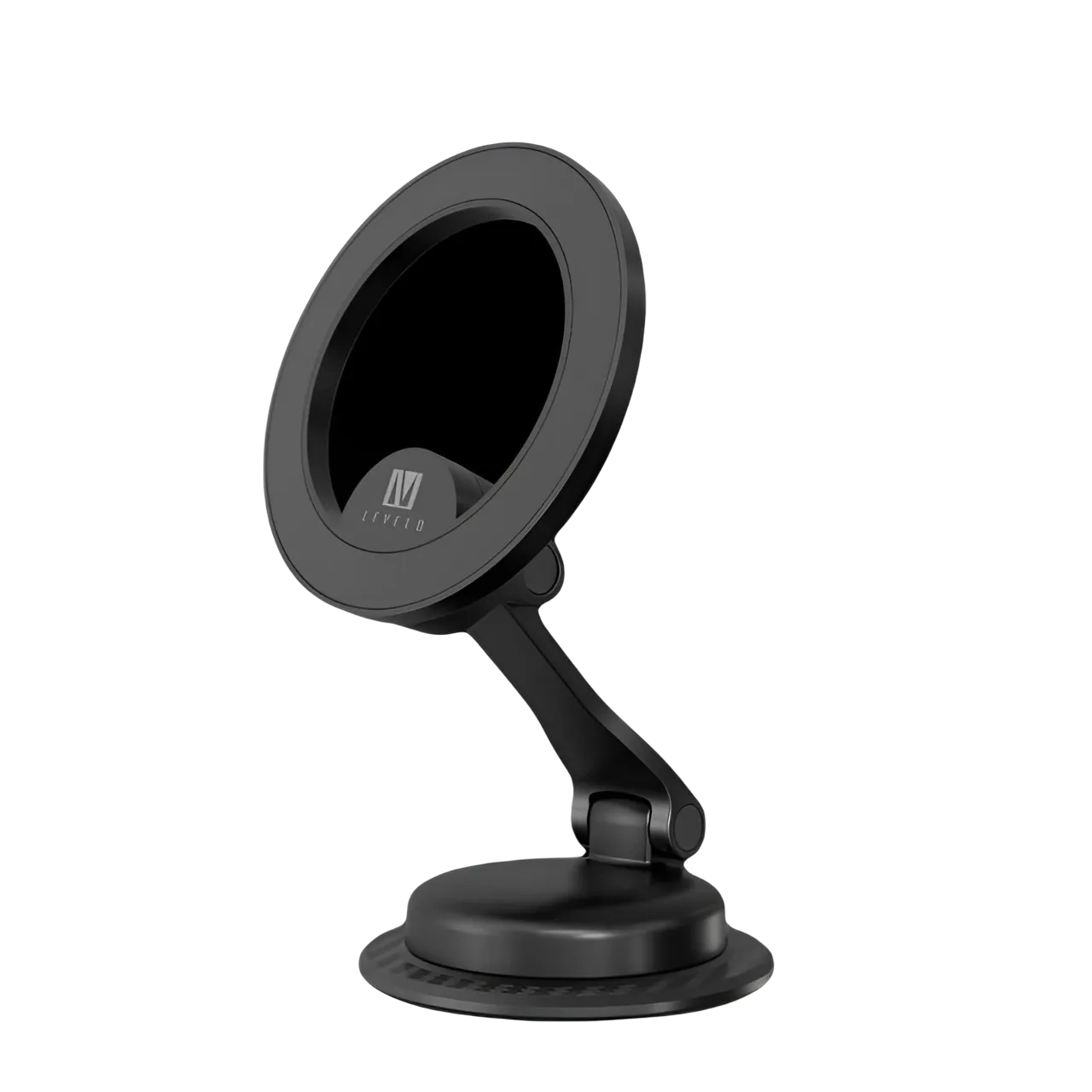 Levelo Aria Magsafe Car Phone Holder With Rotatable Base Metallic Black Lvl-aria-bk
