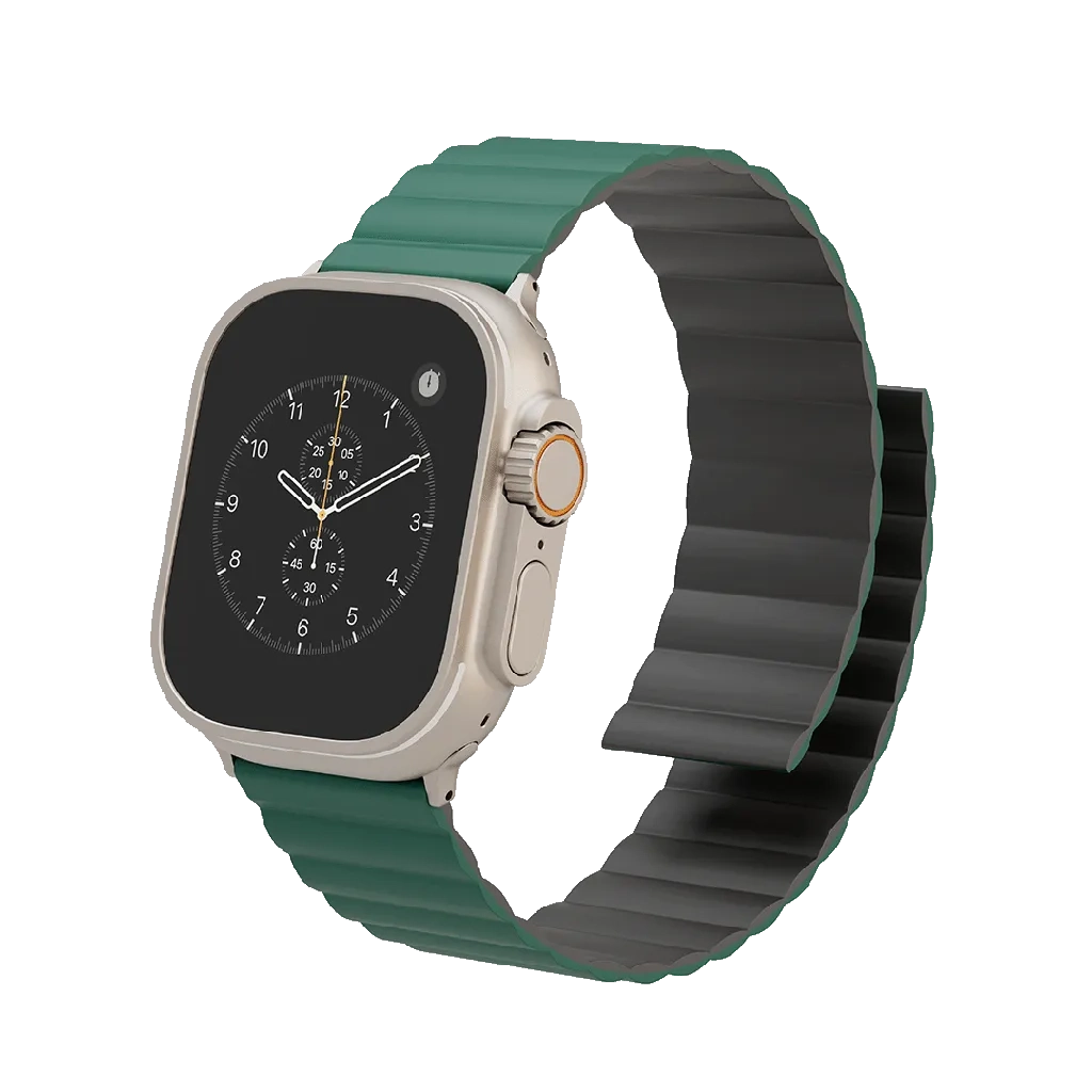 Levelo Cosmo Silicone Watch Strap Black/green