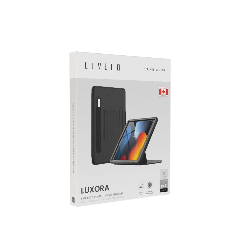 Levelo Luxora Full Body Protection Case/cover For Ipad Pro 11/air4/air5 Black Lvlic11bk