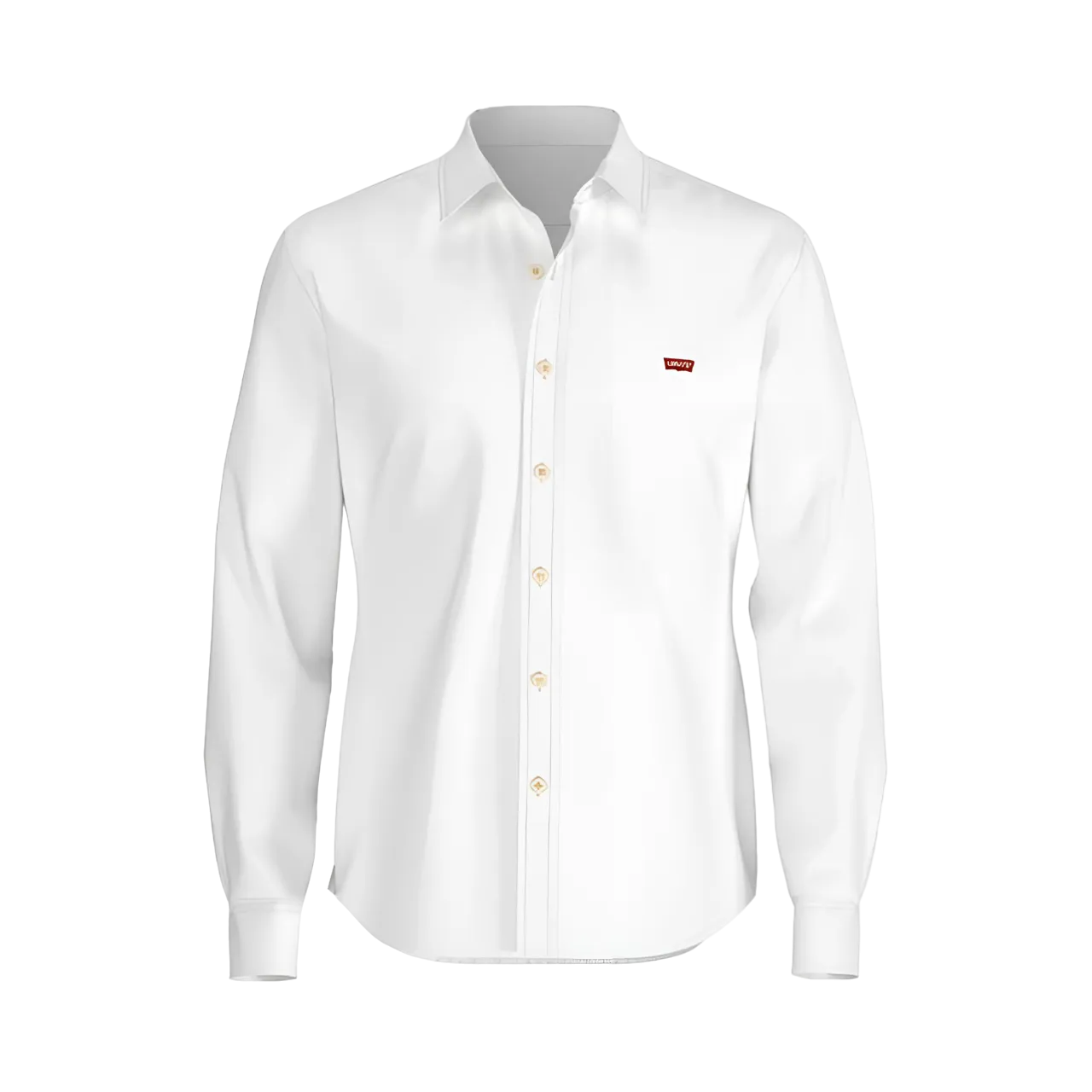 Levi's Long-sleeve Battery Housemark White Men's Shirt Size M