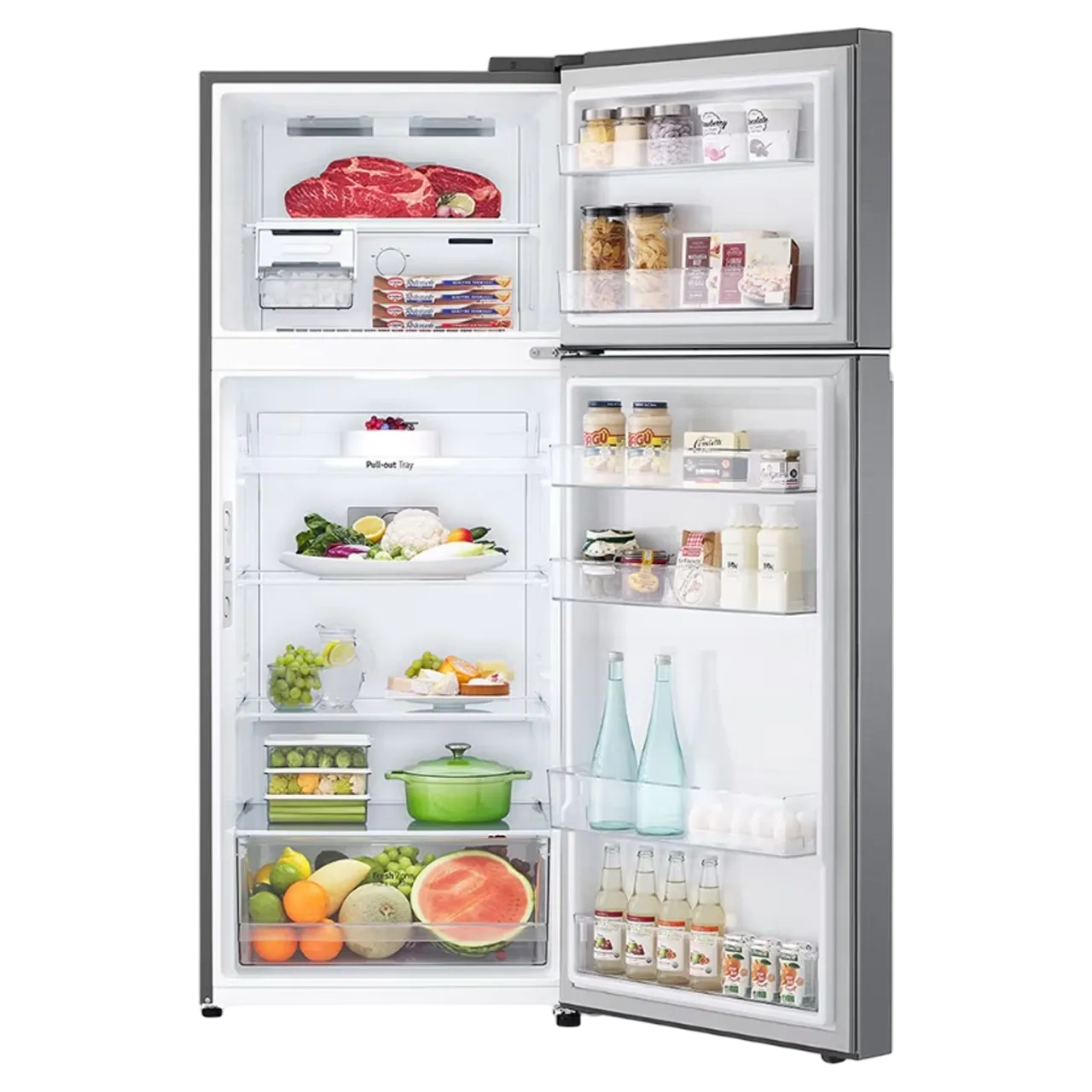 LG 395 Liter Top Mount Smart Inverter Refrigerator Dark Graphite Steel