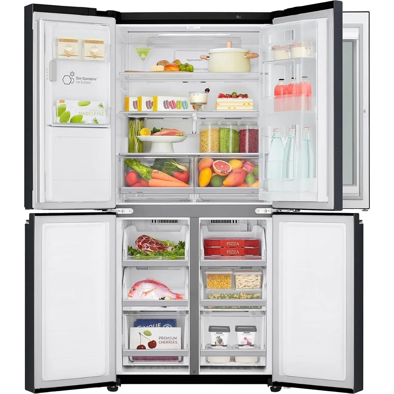 LG Instaview French Door Fridge 423L,Matte Black Gr-X29Ftqel