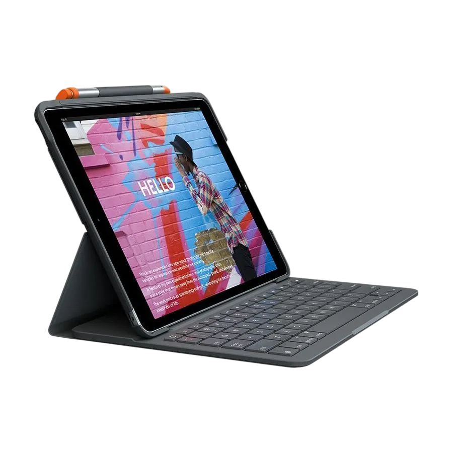 Logitech 920-009653 Slim Folio Keyboard Case Arabic Graphite For Ipad 7th Gen 920-009653