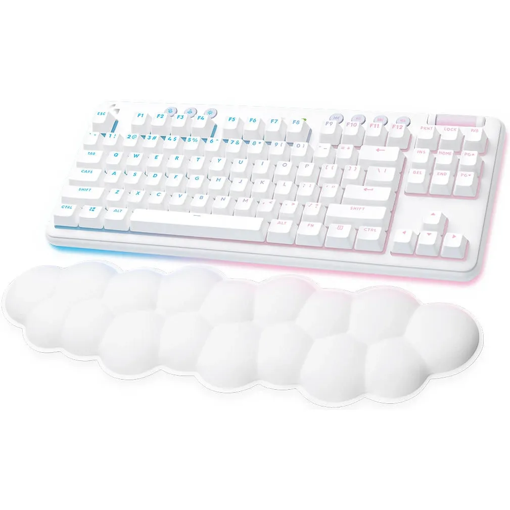 Logitech G715 White Gaming Keyboard With Keyboard Palm Rest