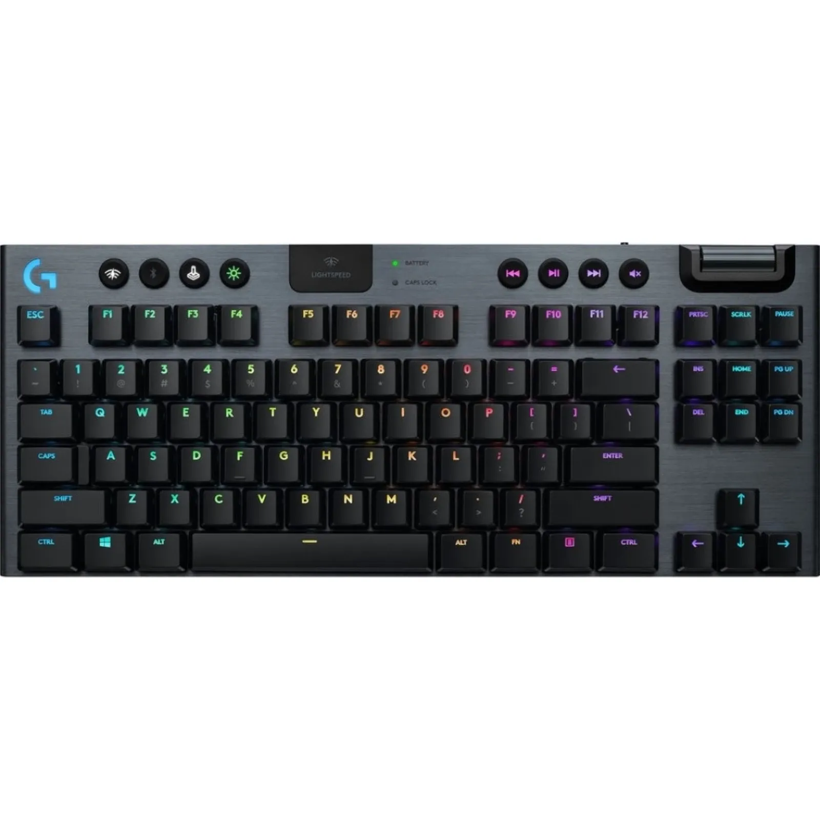 Logitech G915 Tkl Tenkeyless Lightspeed Wireless Rgb Mechanical Gaming Keyboard Carbon Us Intl 2.4ghz/bt Intnl