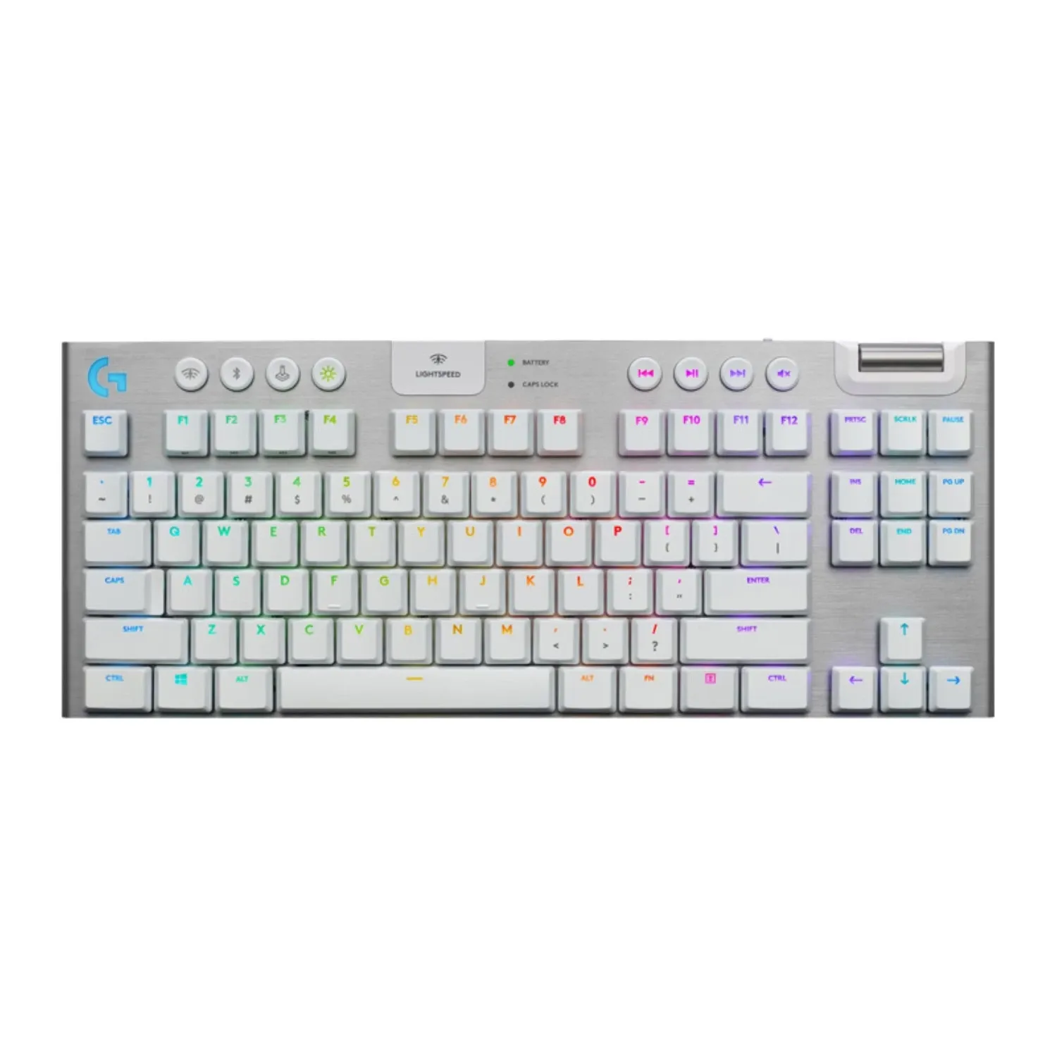Logitech G915 Tkl Tenkeyless Lightspeed Wireless Rgb Mechanical Gaming Keyboard Us Tactile Switch White