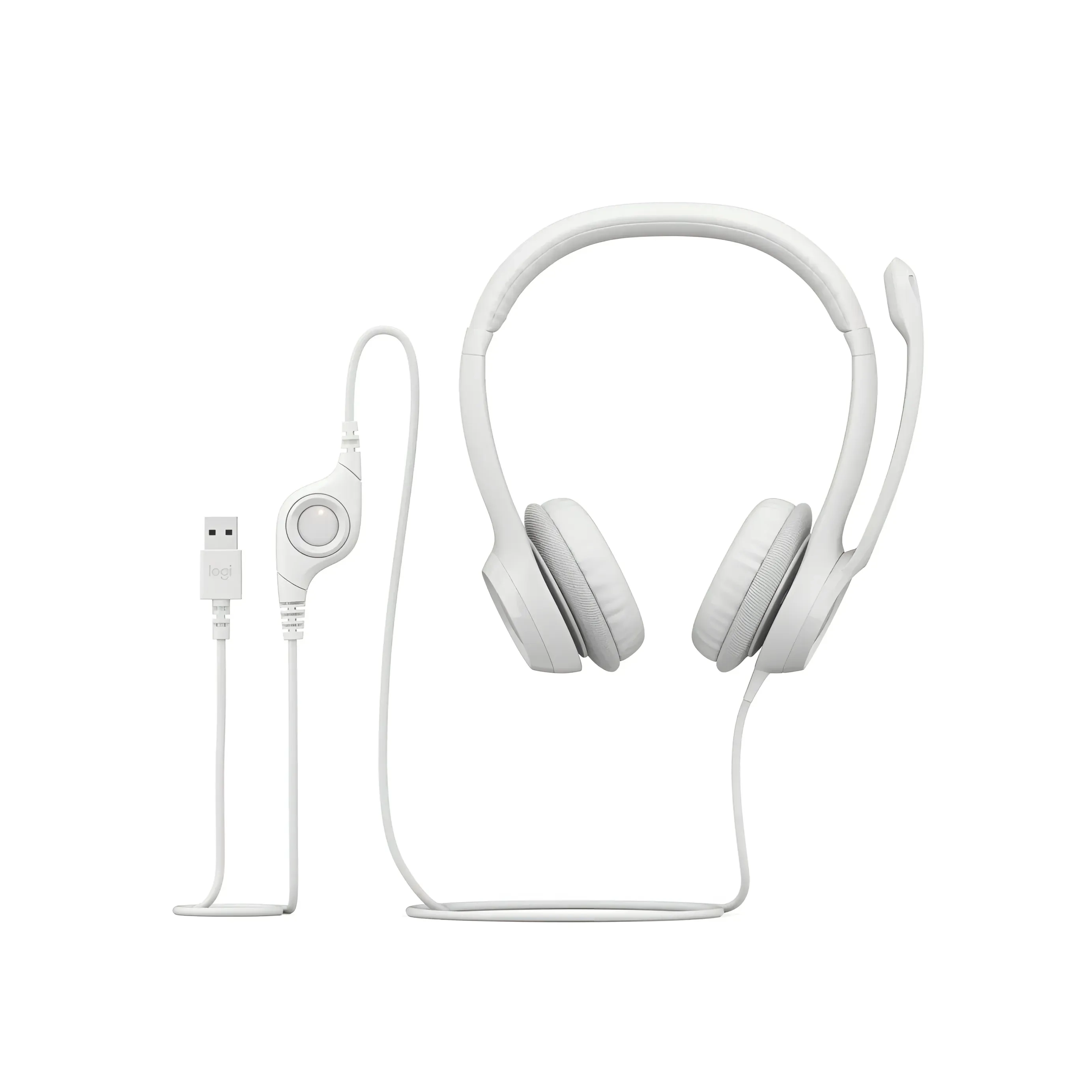 Logitech H390 Usb Computer Headset Off White