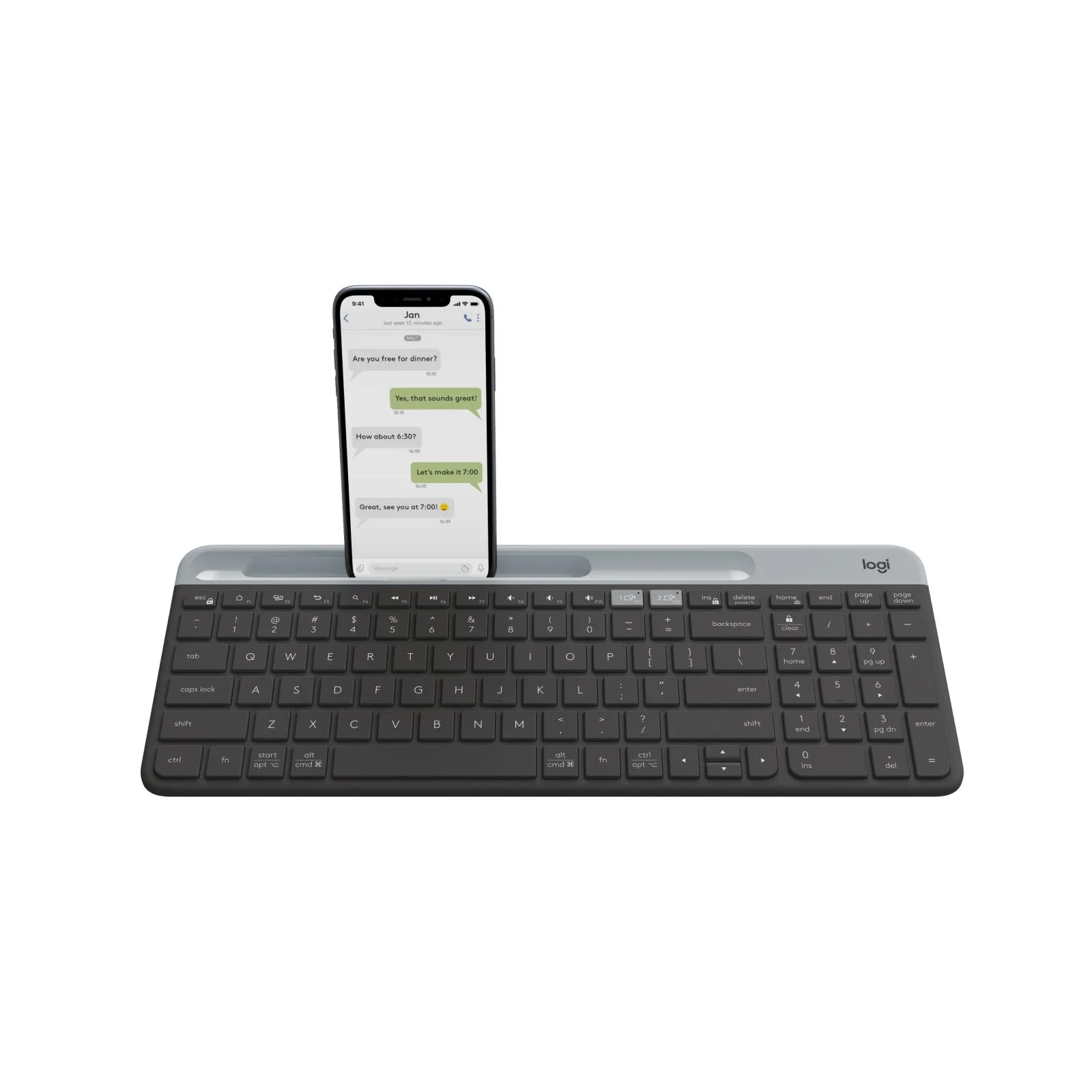 Logitech K580 Slim Multi-device Wireless Keyboard Black