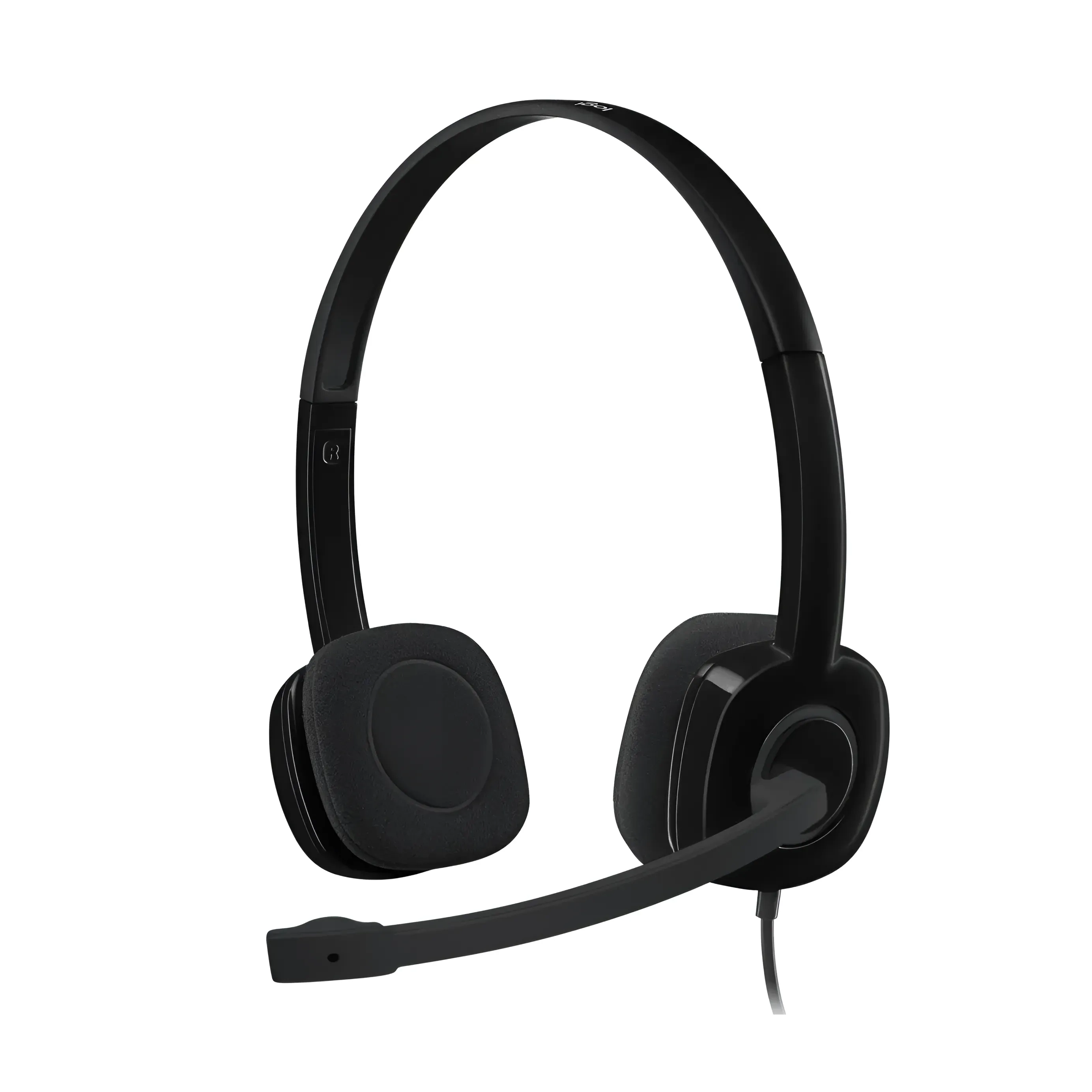 Logitech Wired Stereo Headphones With Rotating Noise-cancelling Microphone, 3.5 Mm Audio Jack H151 Black
